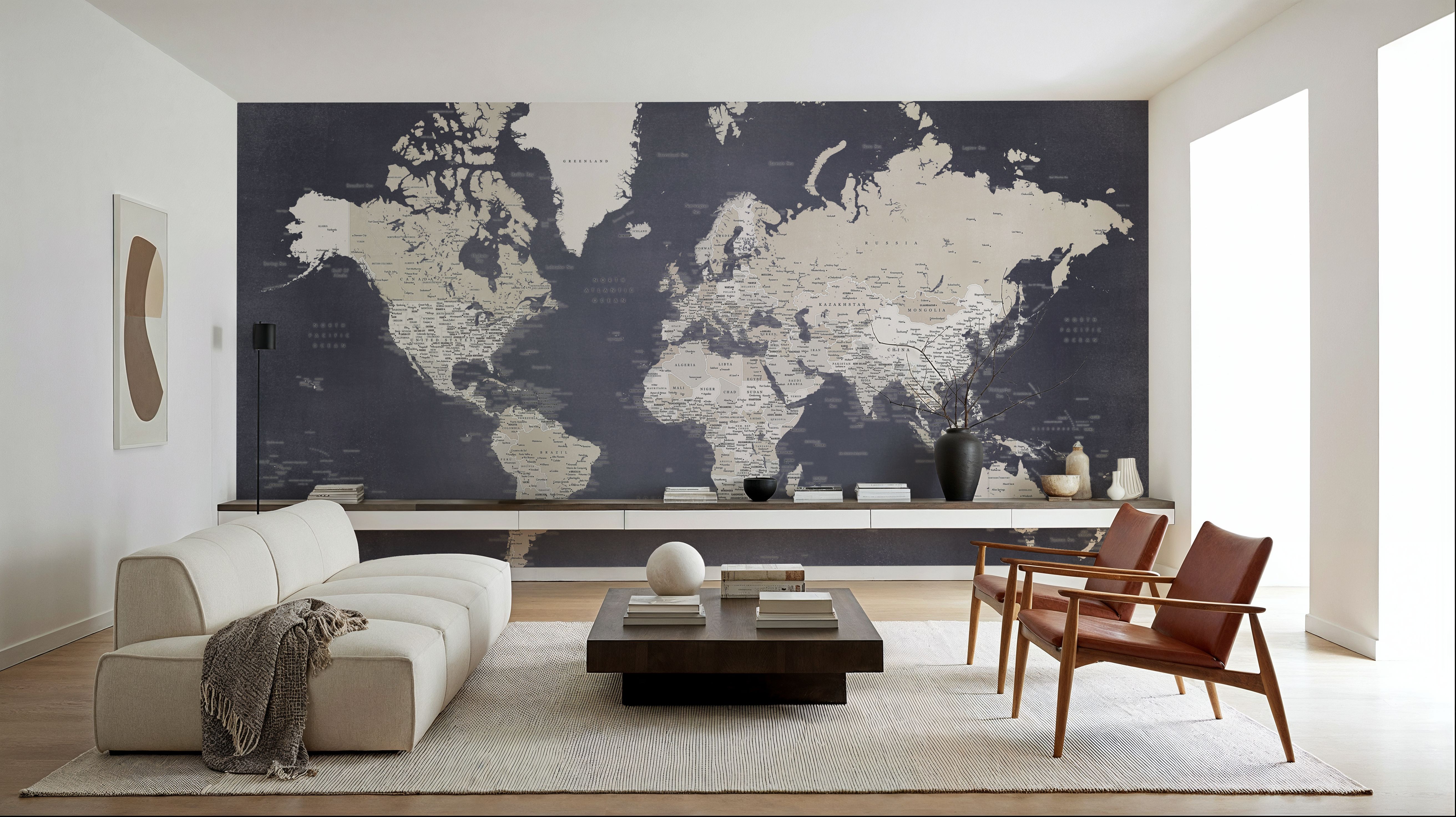 World Map Cities - Glyn