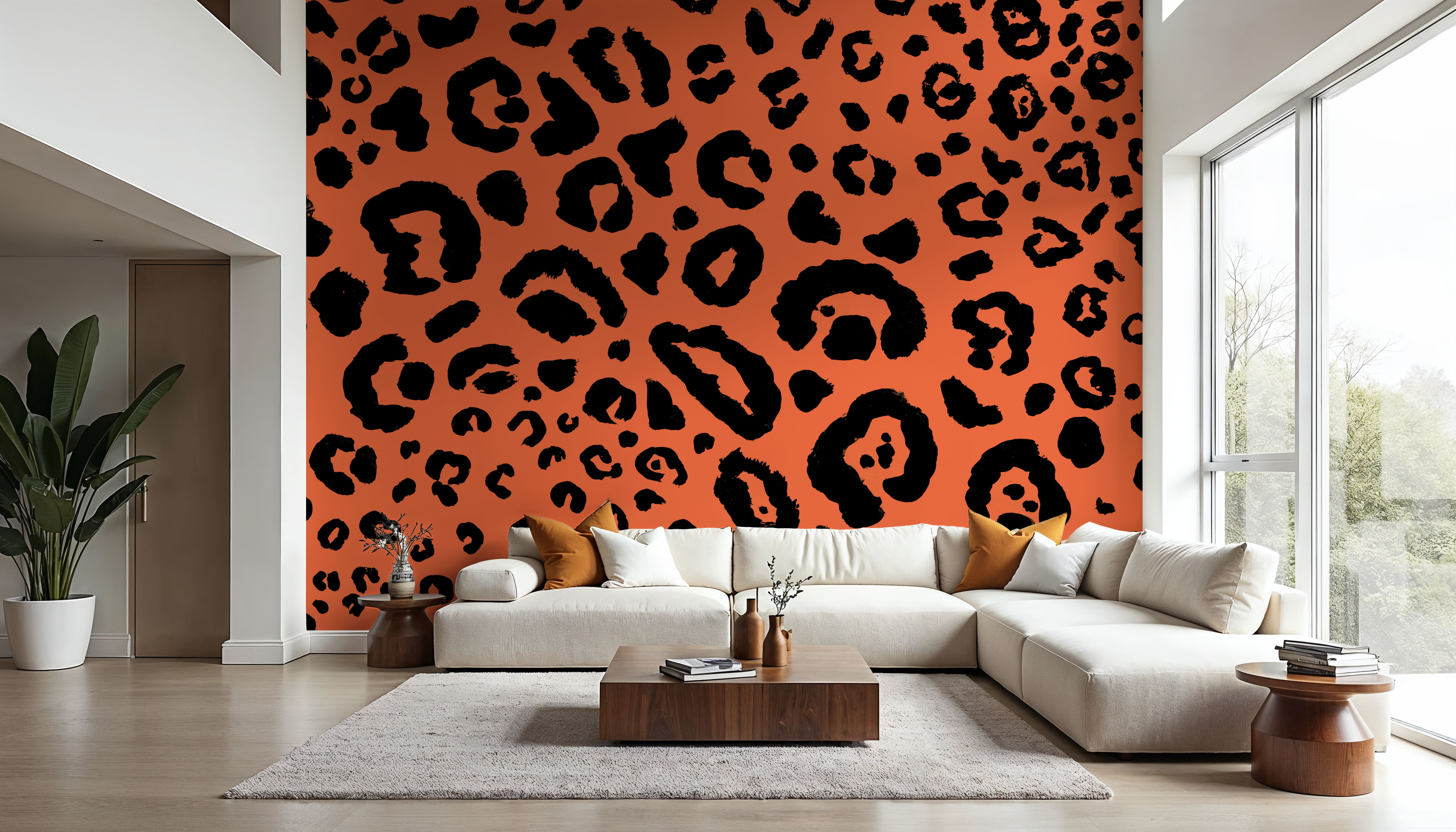 Animal Print II Orange, Papel pintado