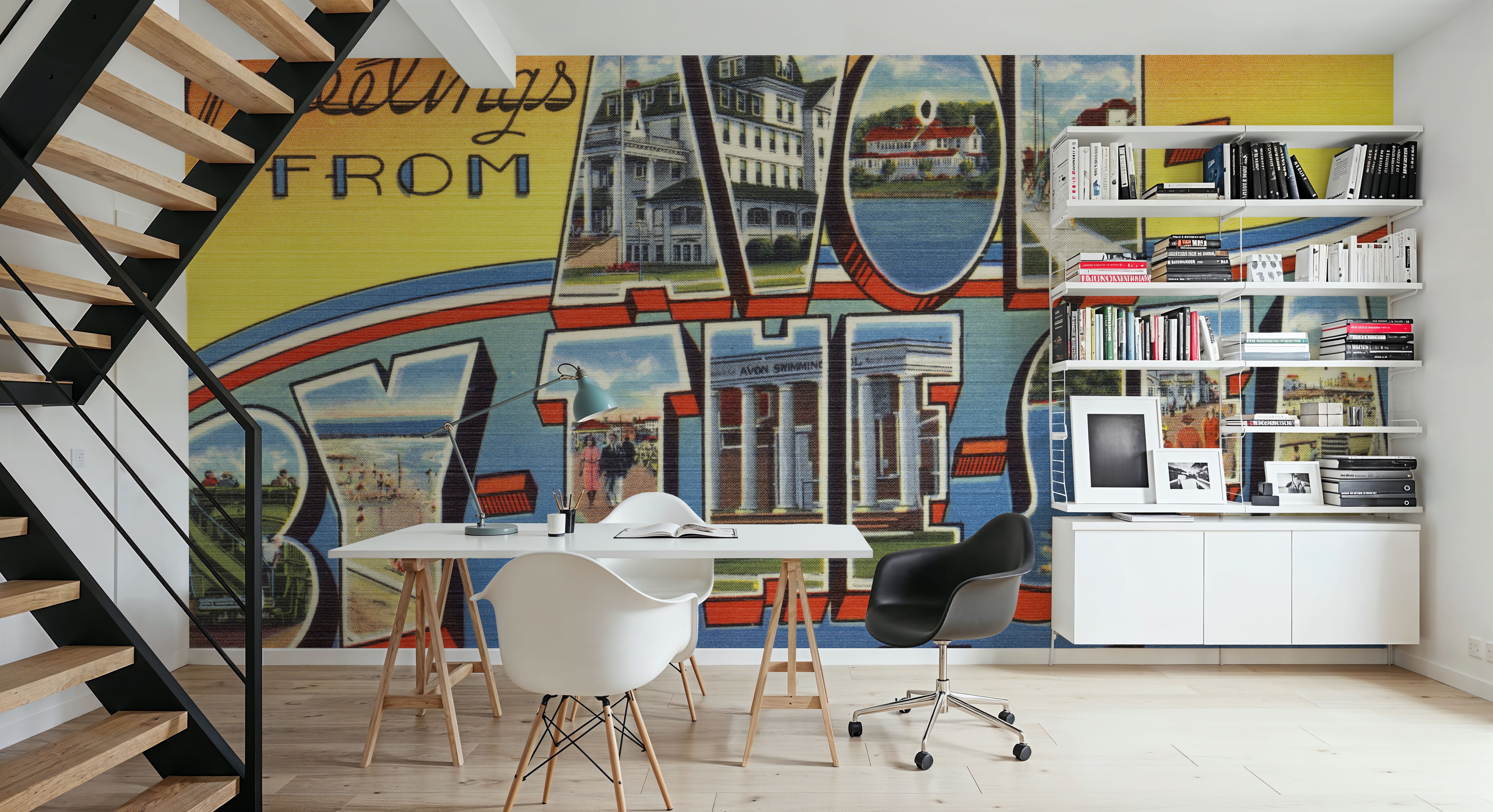 Greetings from Avon-by-the-sea - Screenprint Postcard