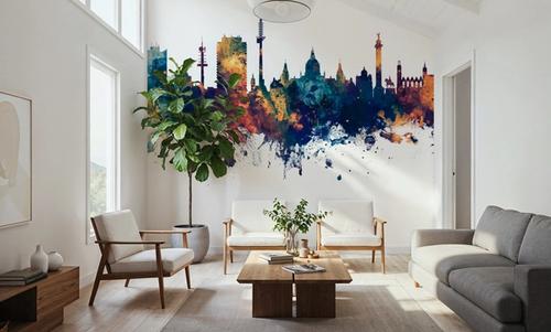 Hannover Germany Skyline Blue & Bronze