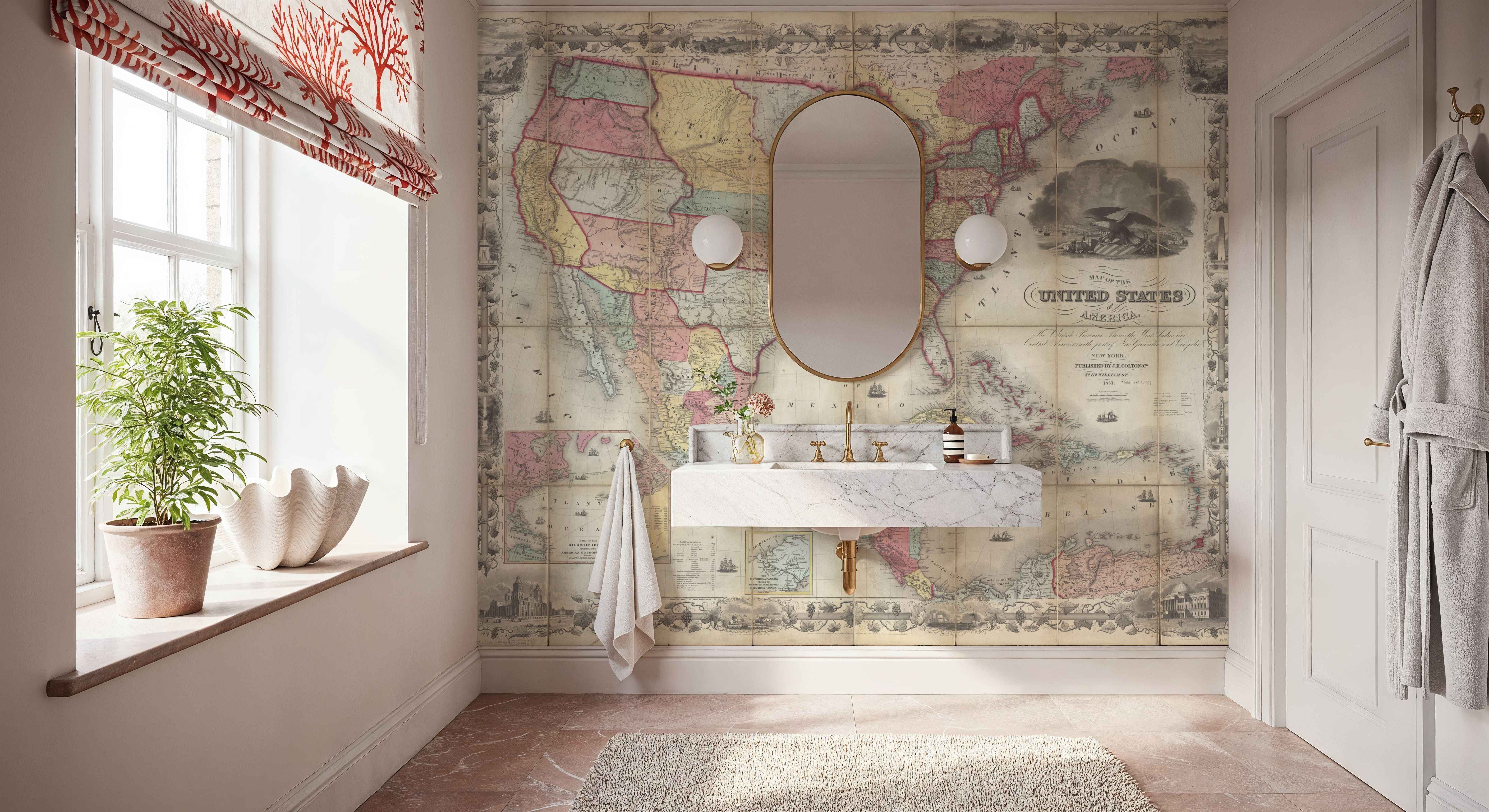 Colton's Unites States Map 1857, Wallpaper