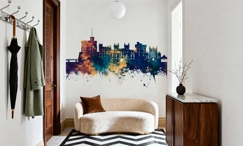 Windsor England Skyline Blue & Bronze