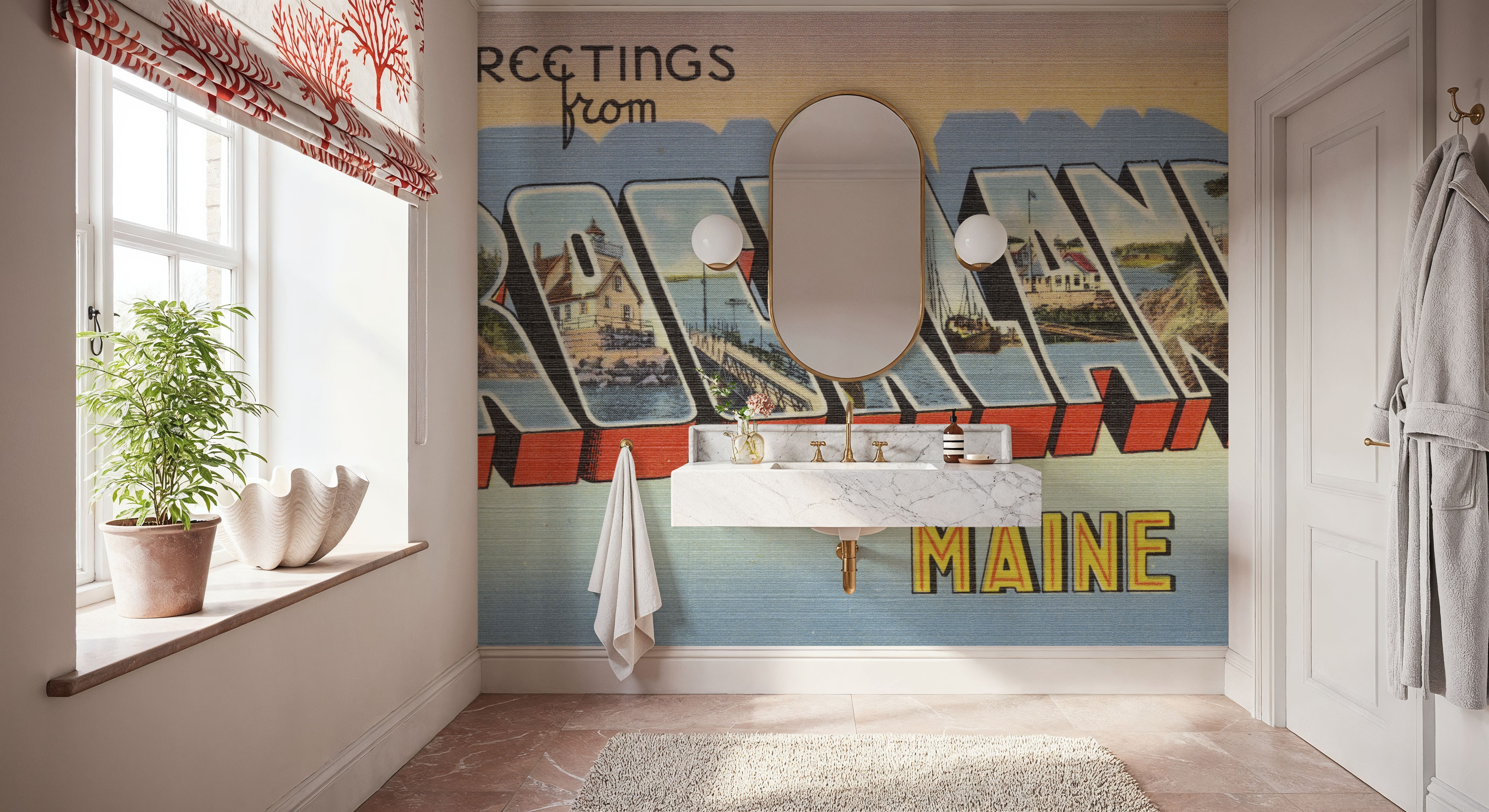 Greetings from Rockland - Screenprint Postcard