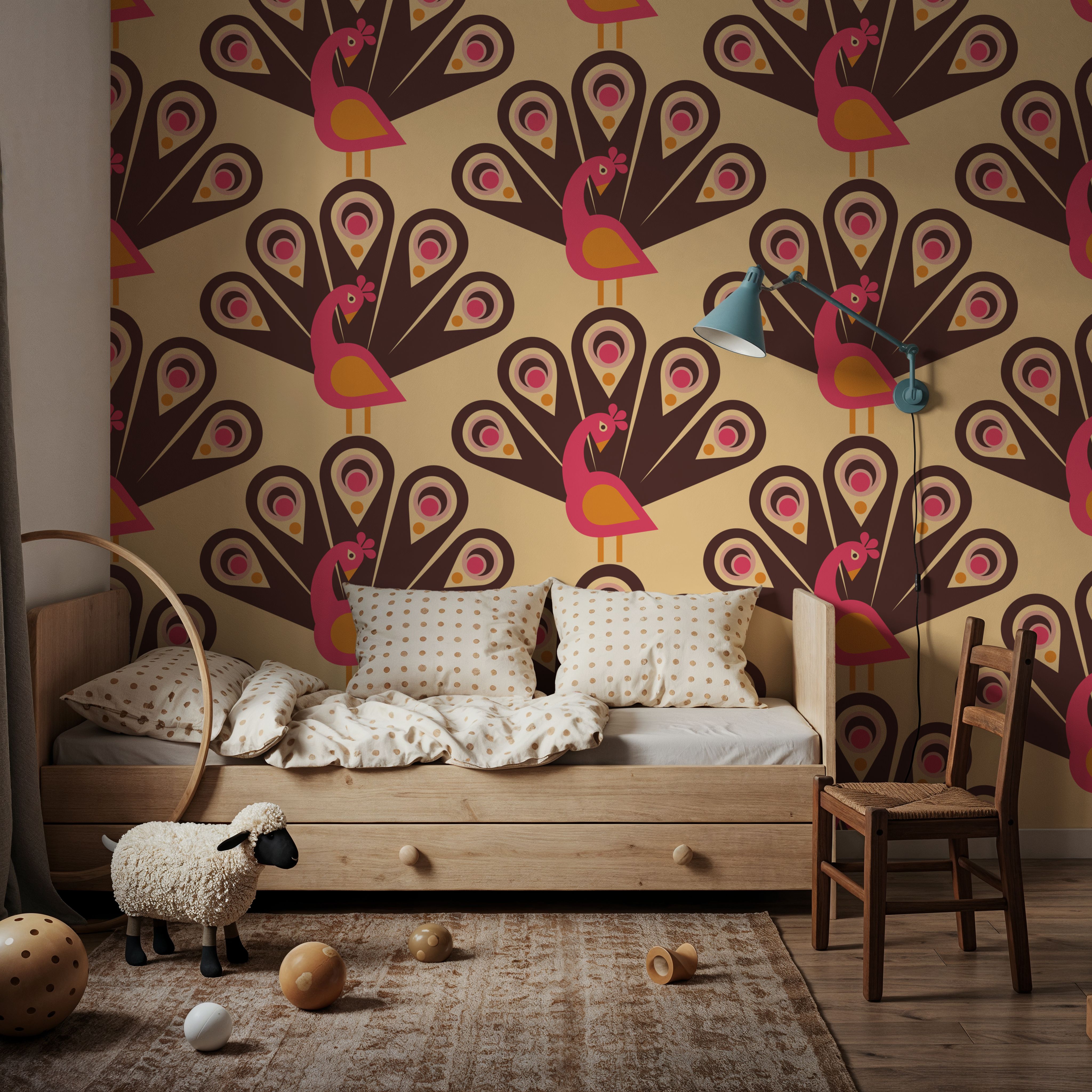 Proud Peacocks, Wallpaper