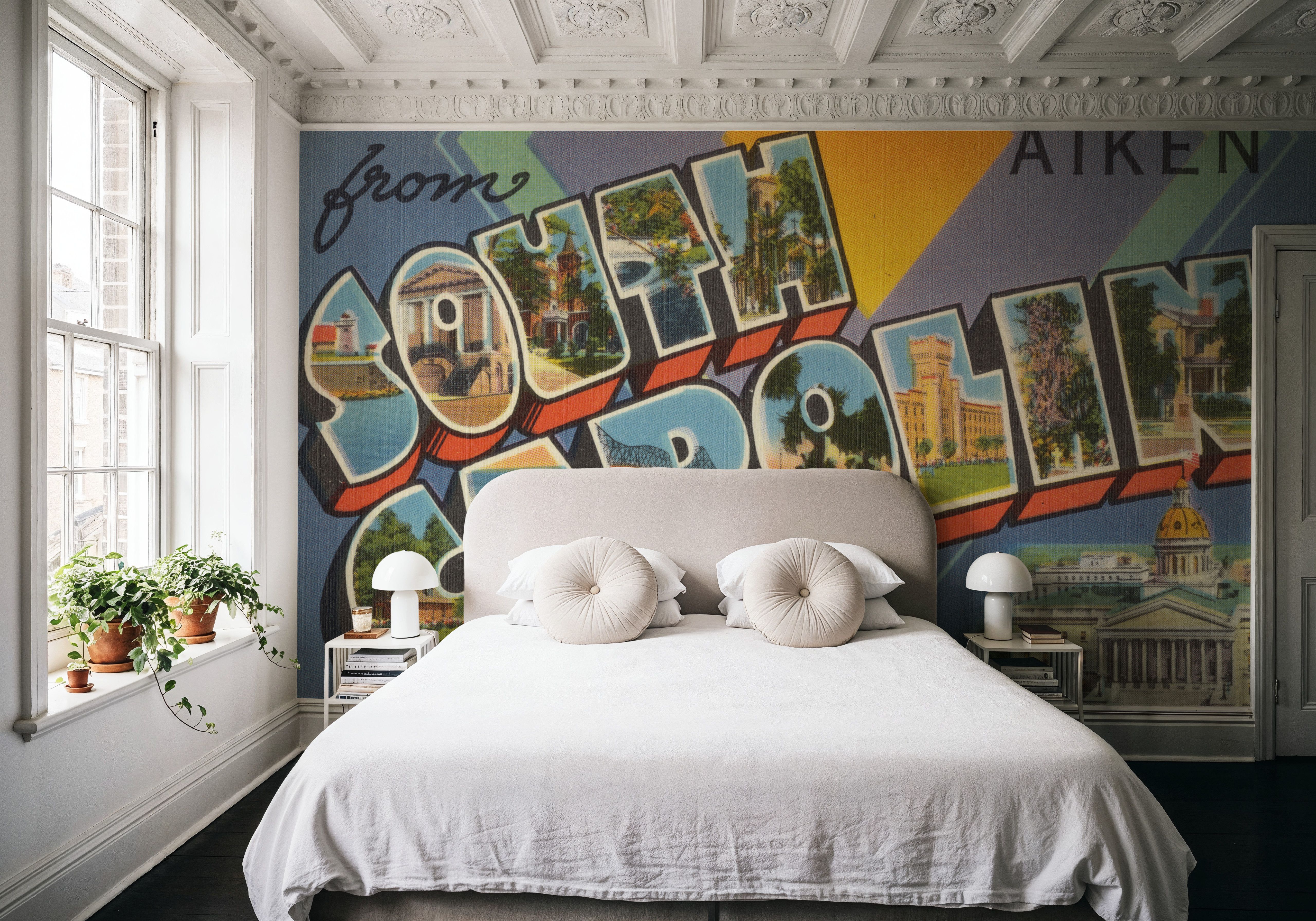 Greetings from Aiken South Carolina - Screenprint Postcard