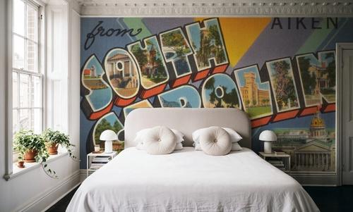 Greetings from Aiken South Carolina - Screenprint Postcard
