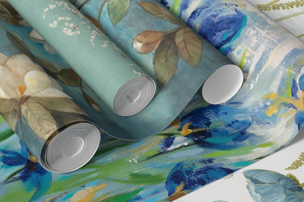 Rolls of wallpaper