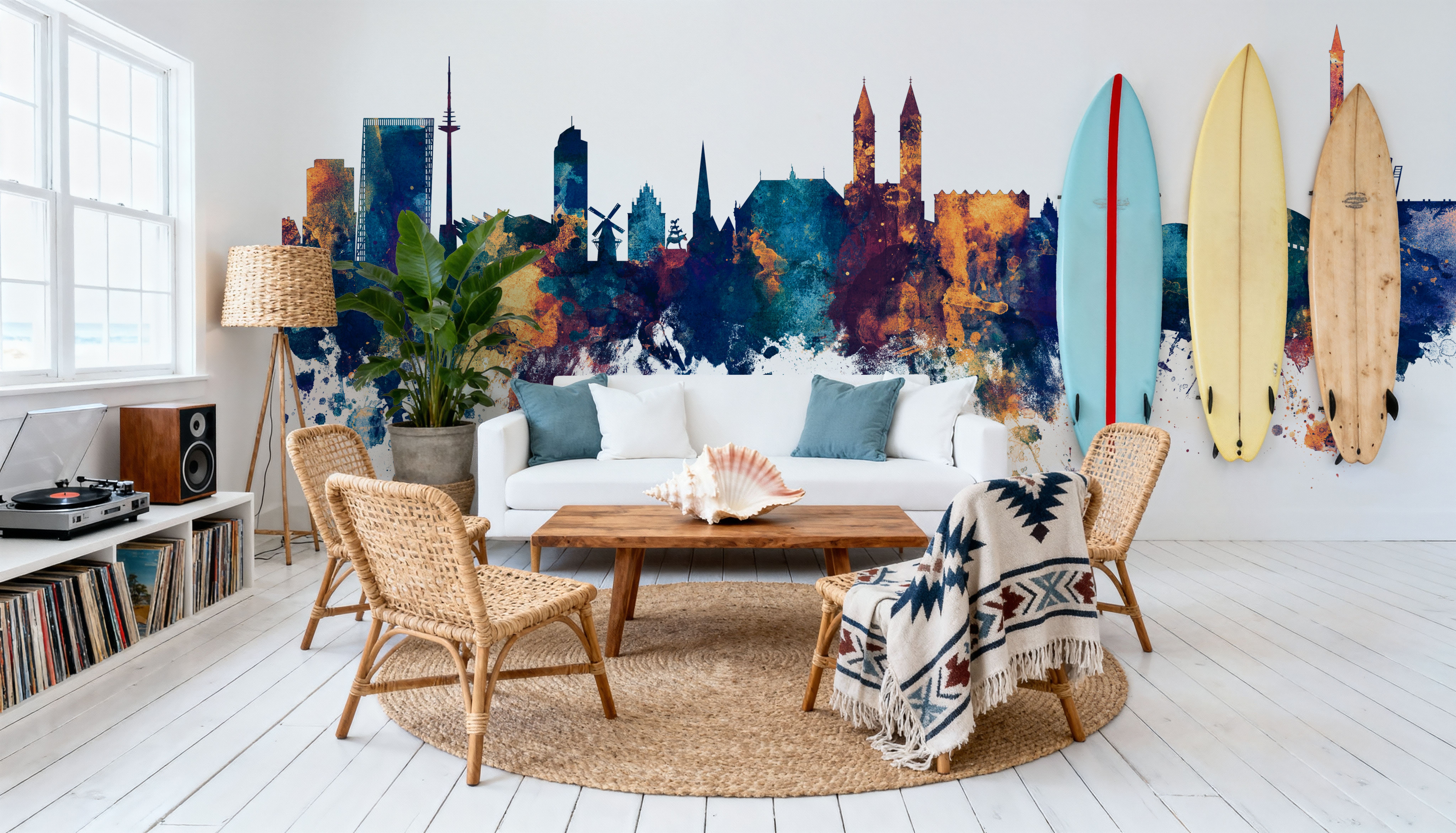 Bremen Germany Skyline Blue & Bronze