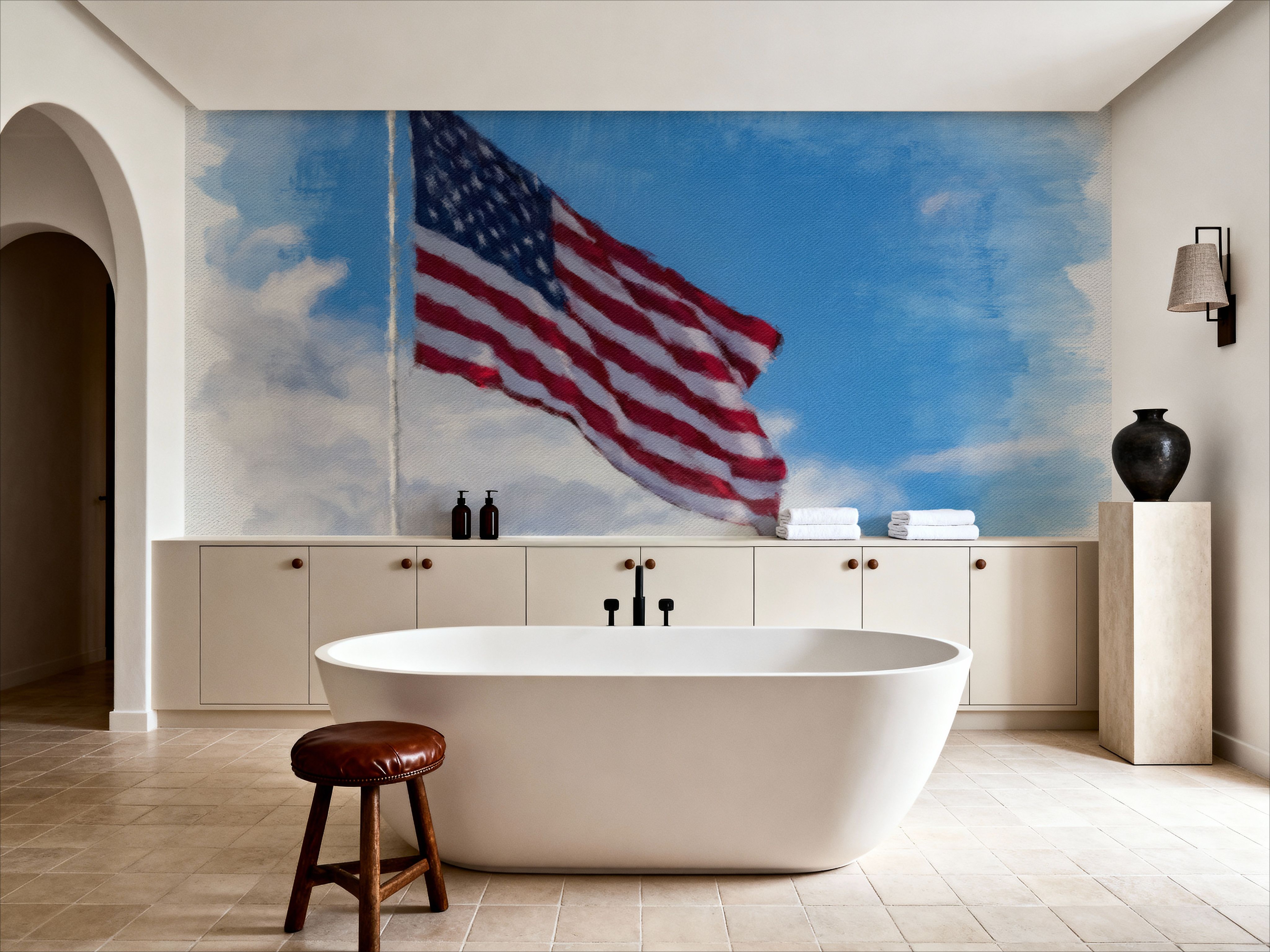 Stars and Stripes on Canvas