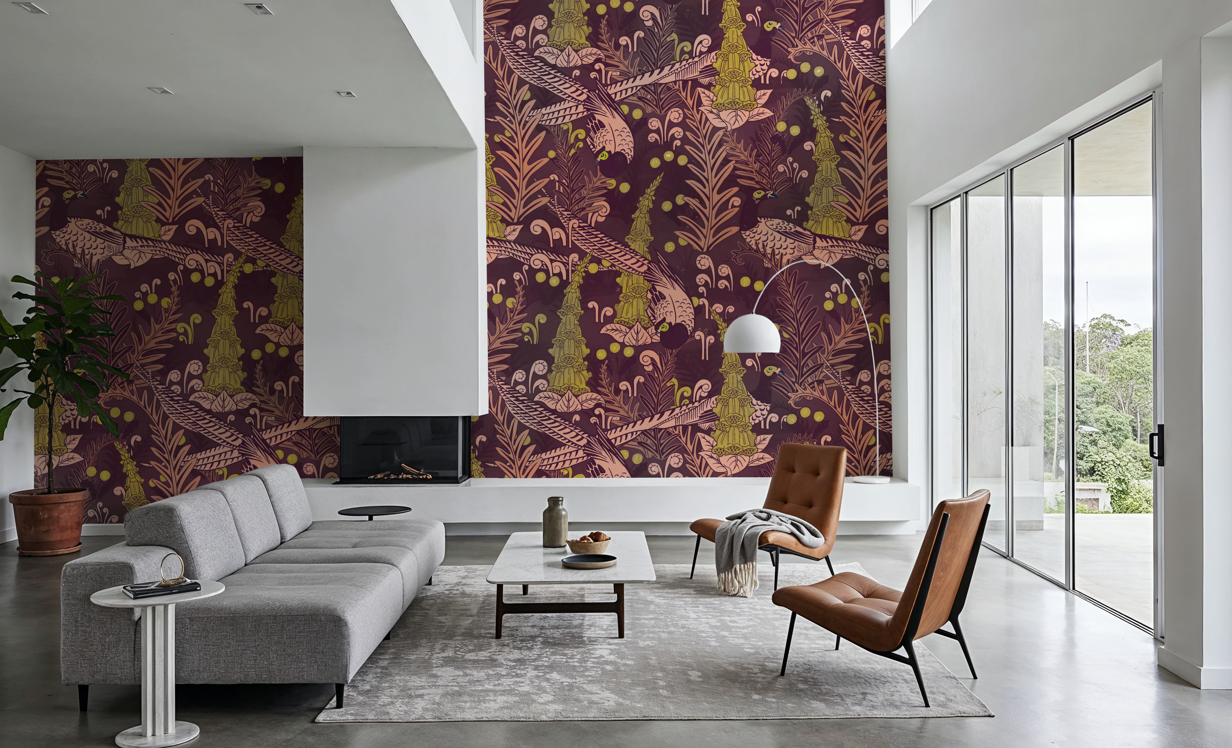 Underwater Peacocks, Wallpaper