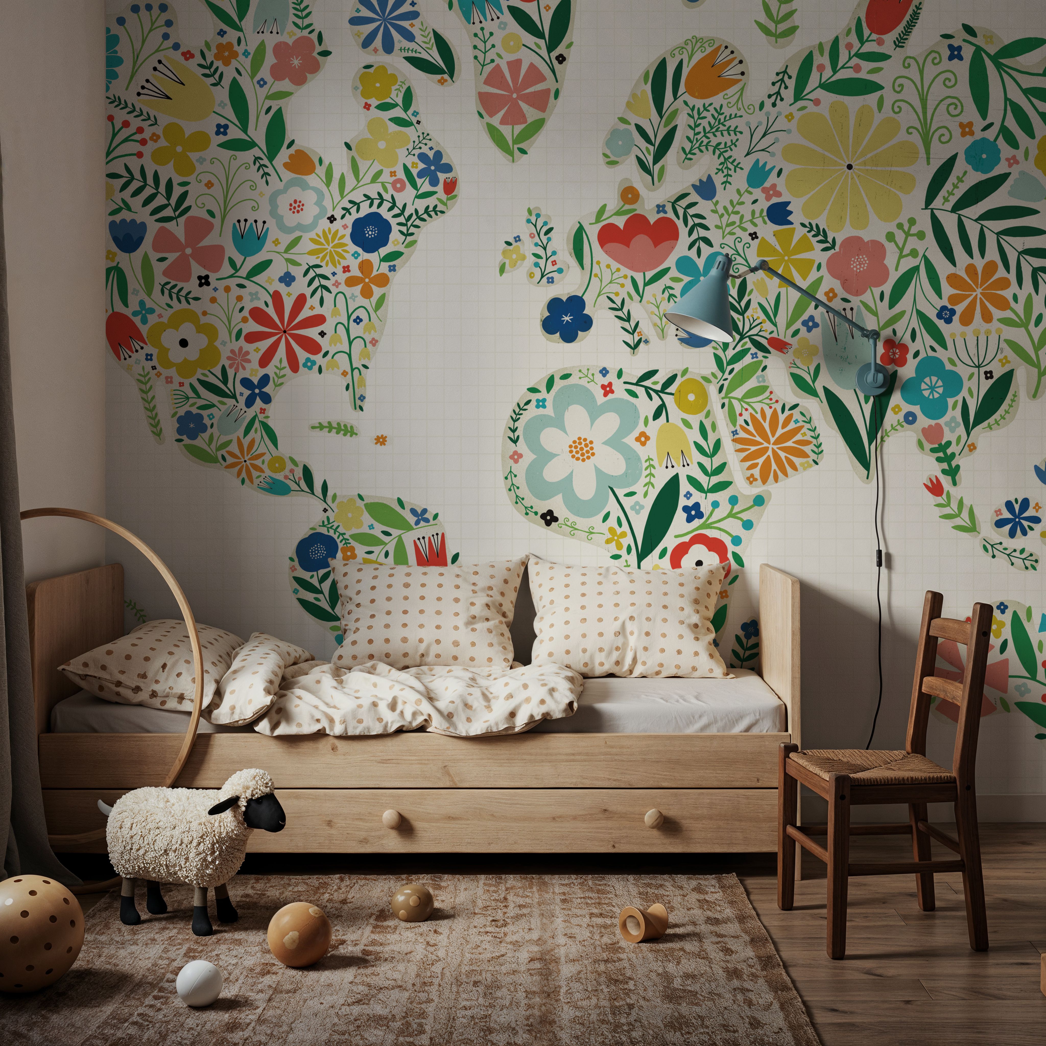 Floral World White