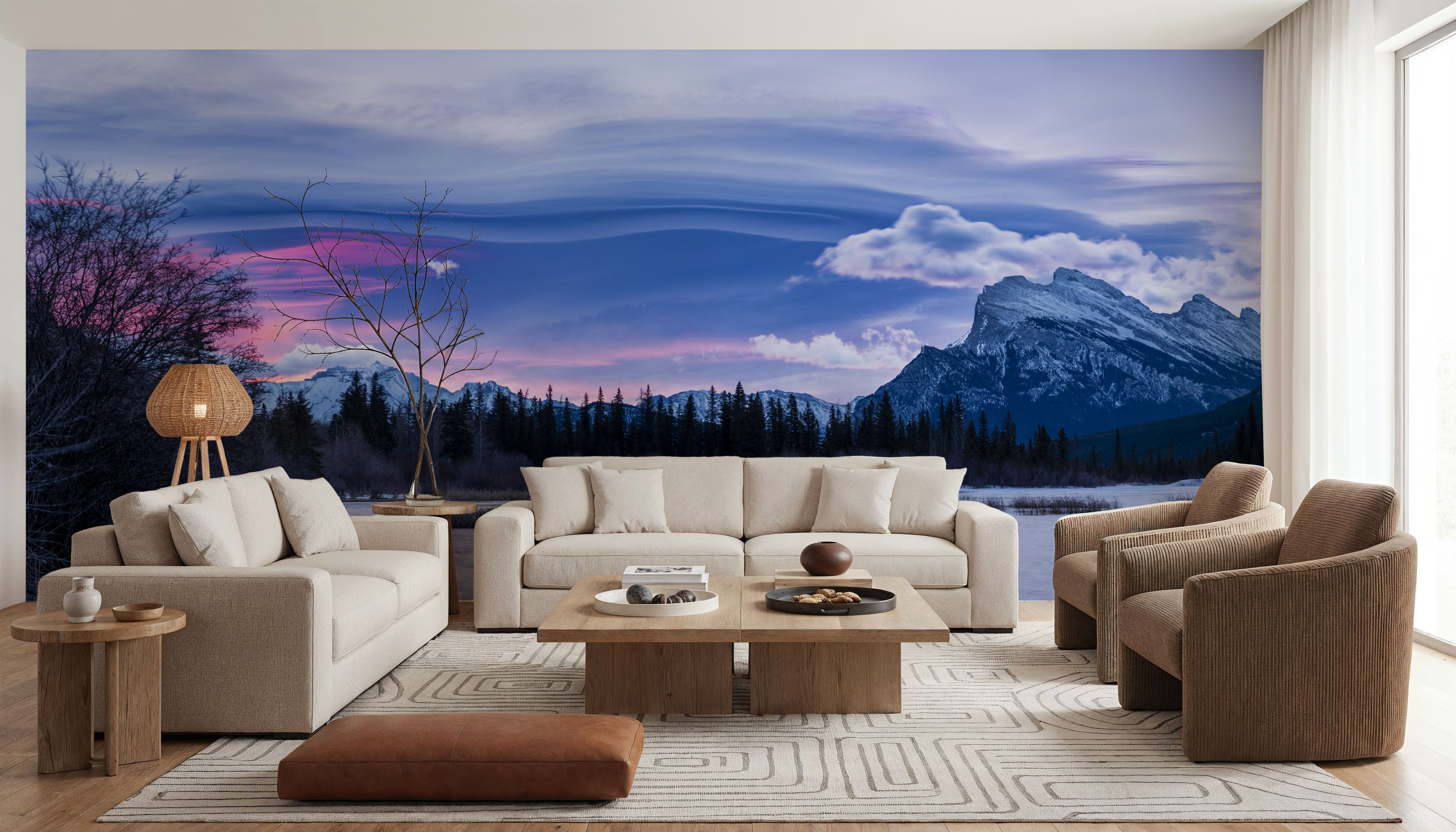 Mount Rundle Pink Sky