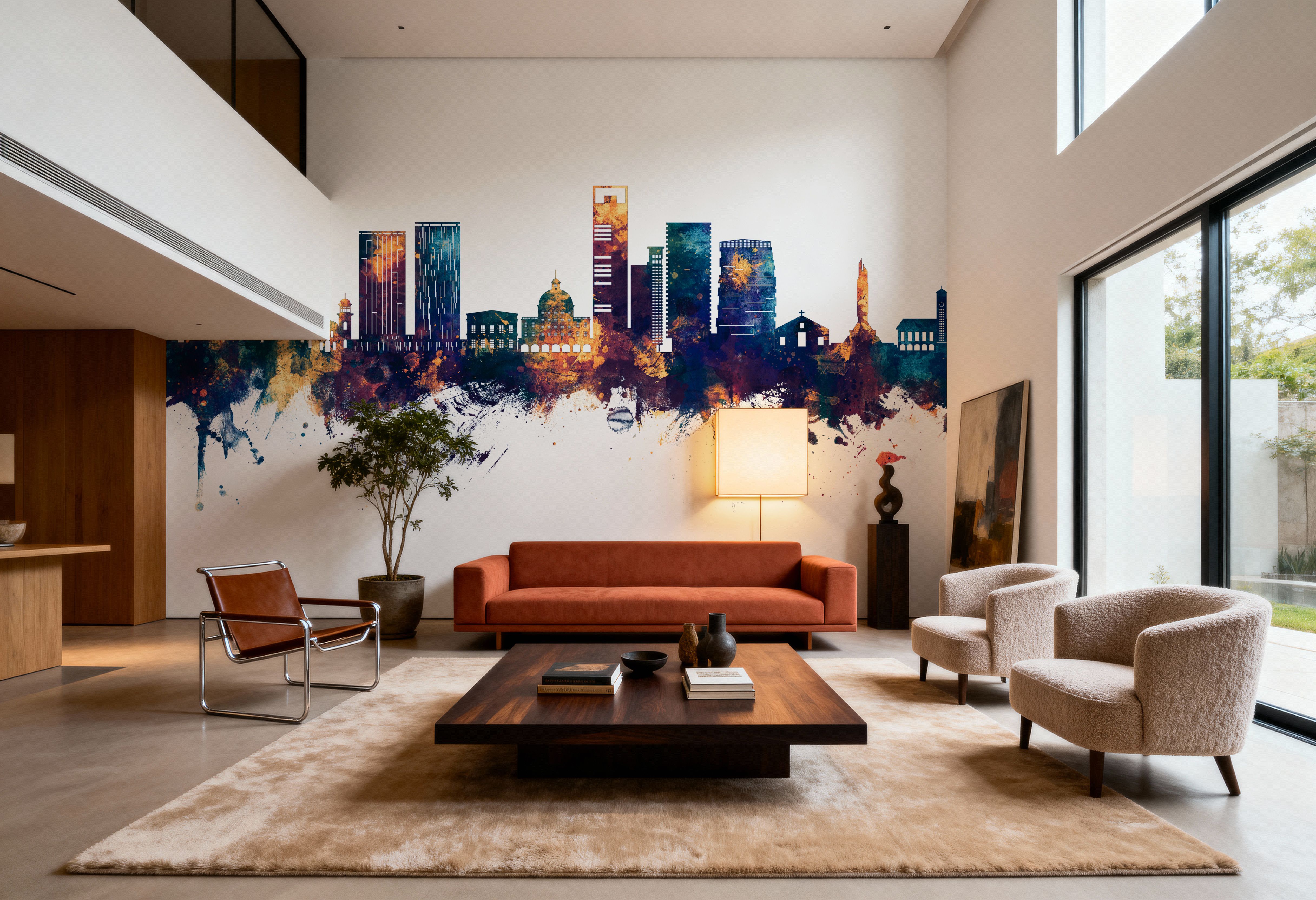 Luanda Skyline Blue & Bronze