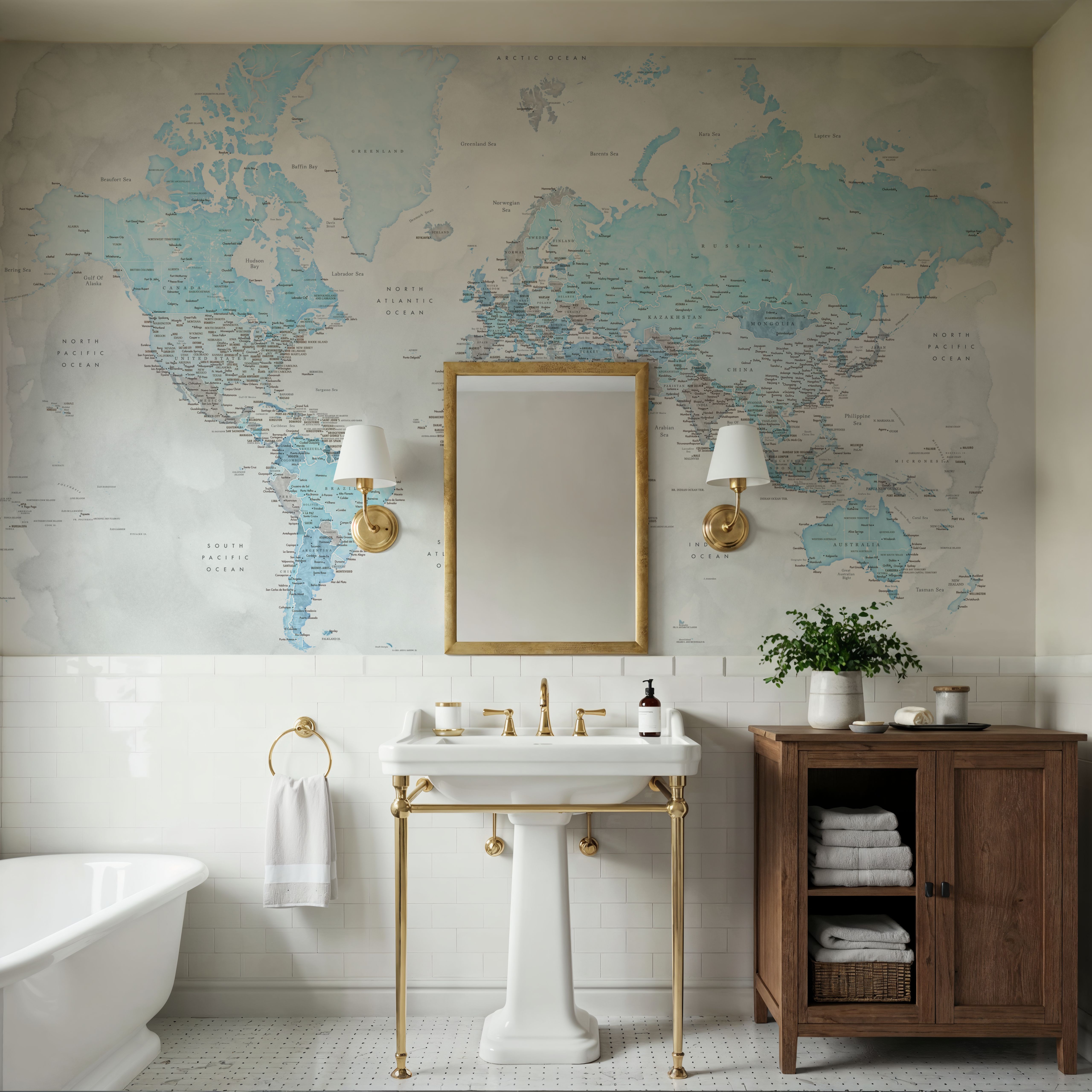 World Map Cities - Jabulani