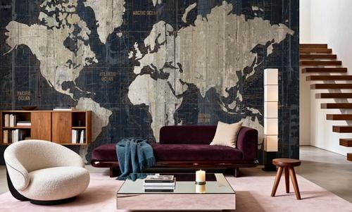 Old World Map Blue v2