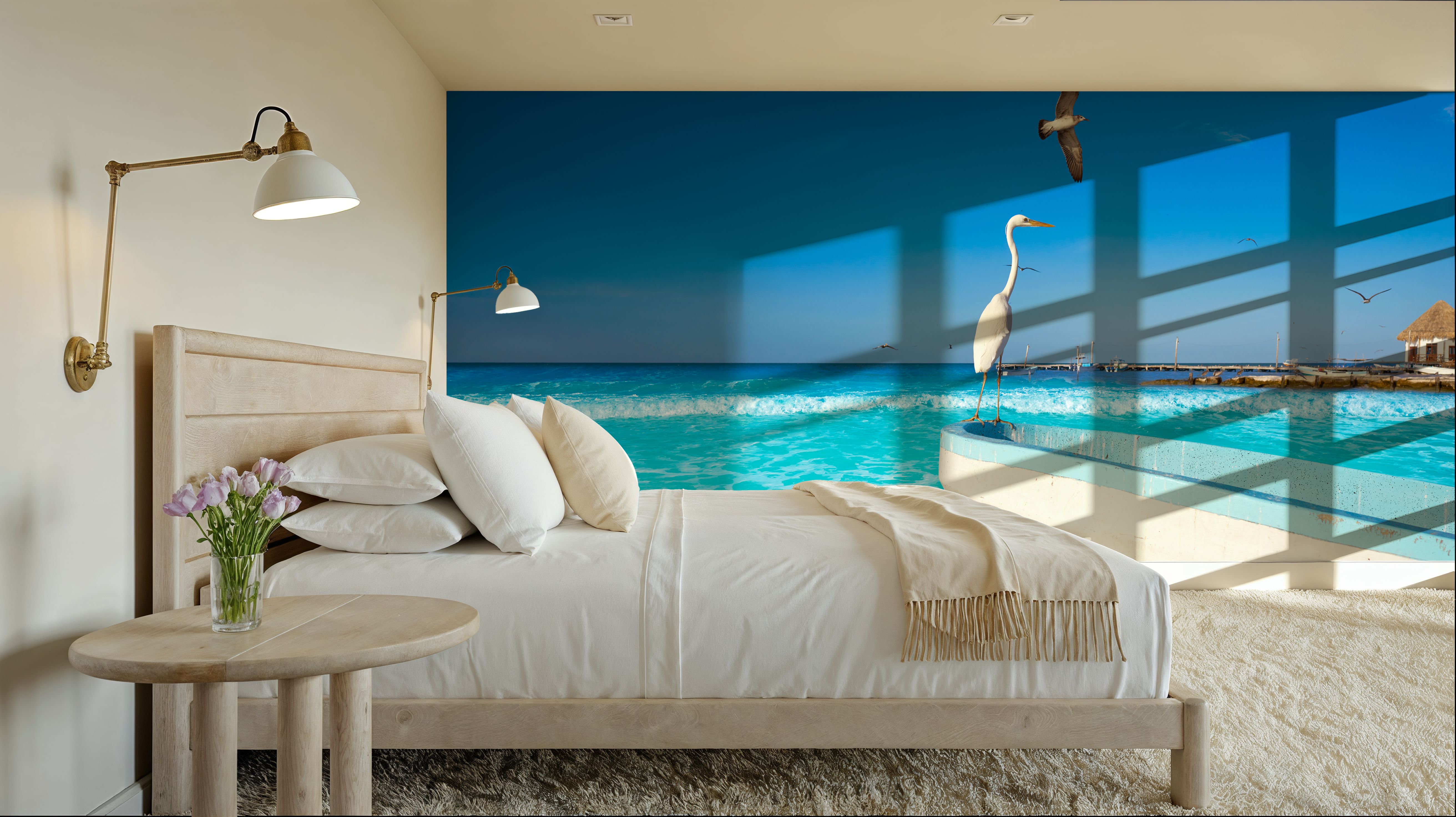 Egret Harbor, Wallpaper