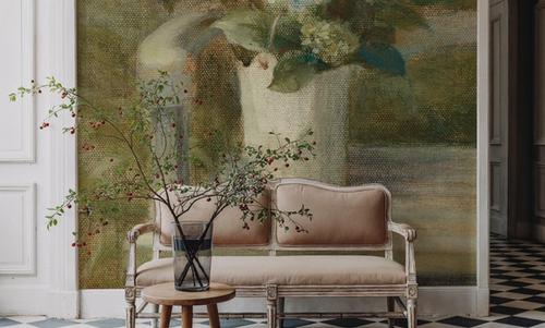 Hydrangea Bouquet on Bench