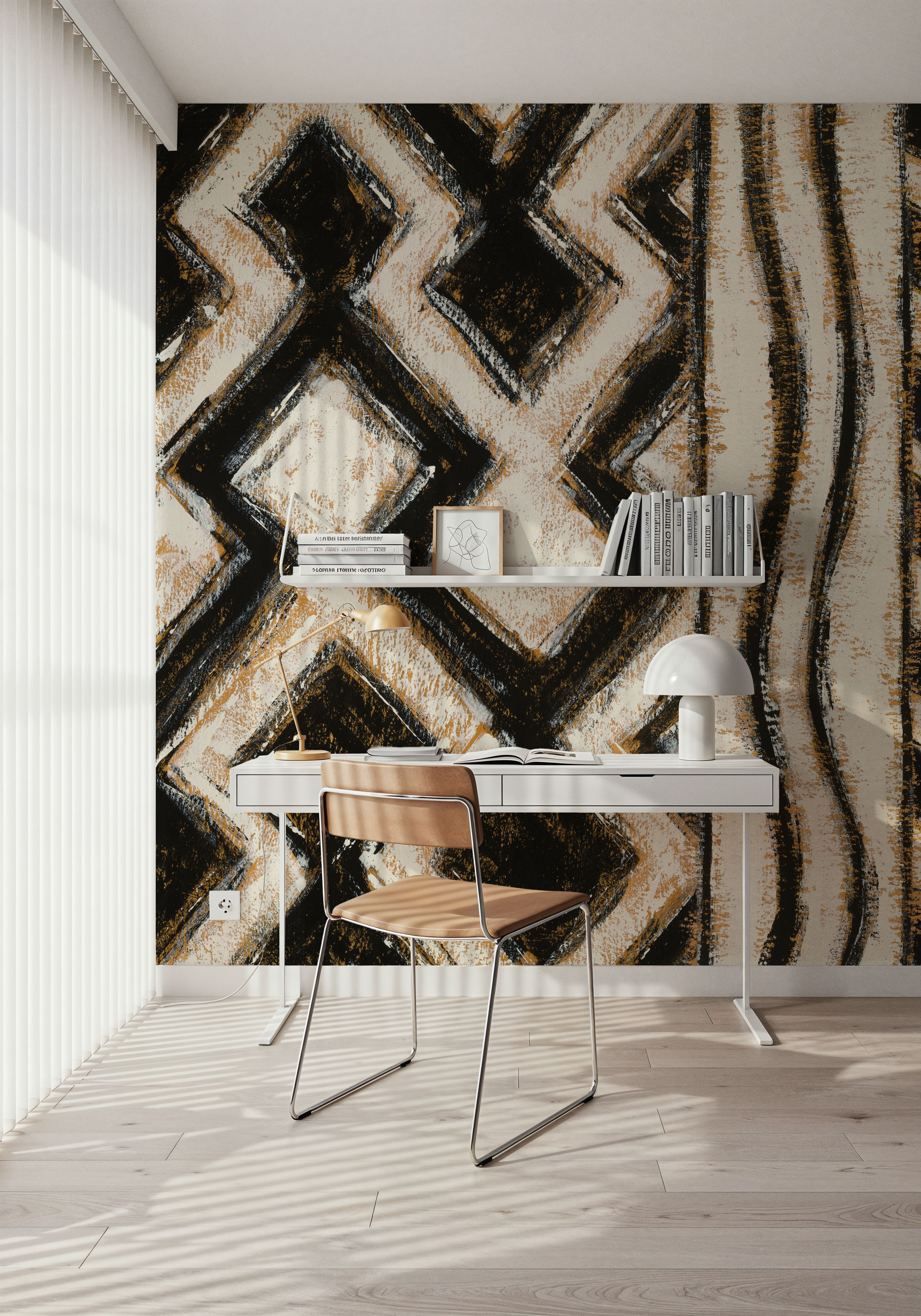 Black and Gold Geometric VIII