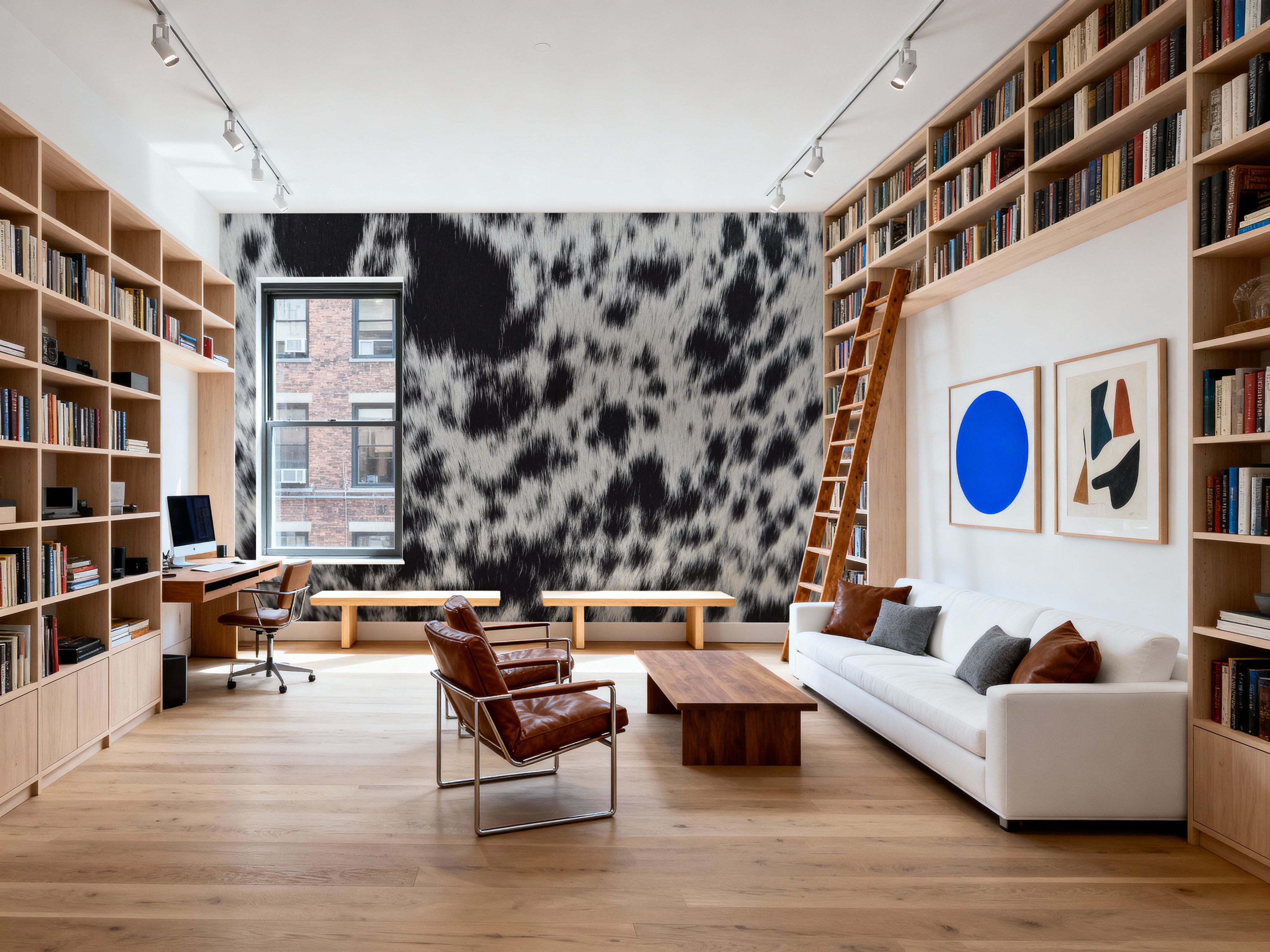 Black Spotted Cow Hide