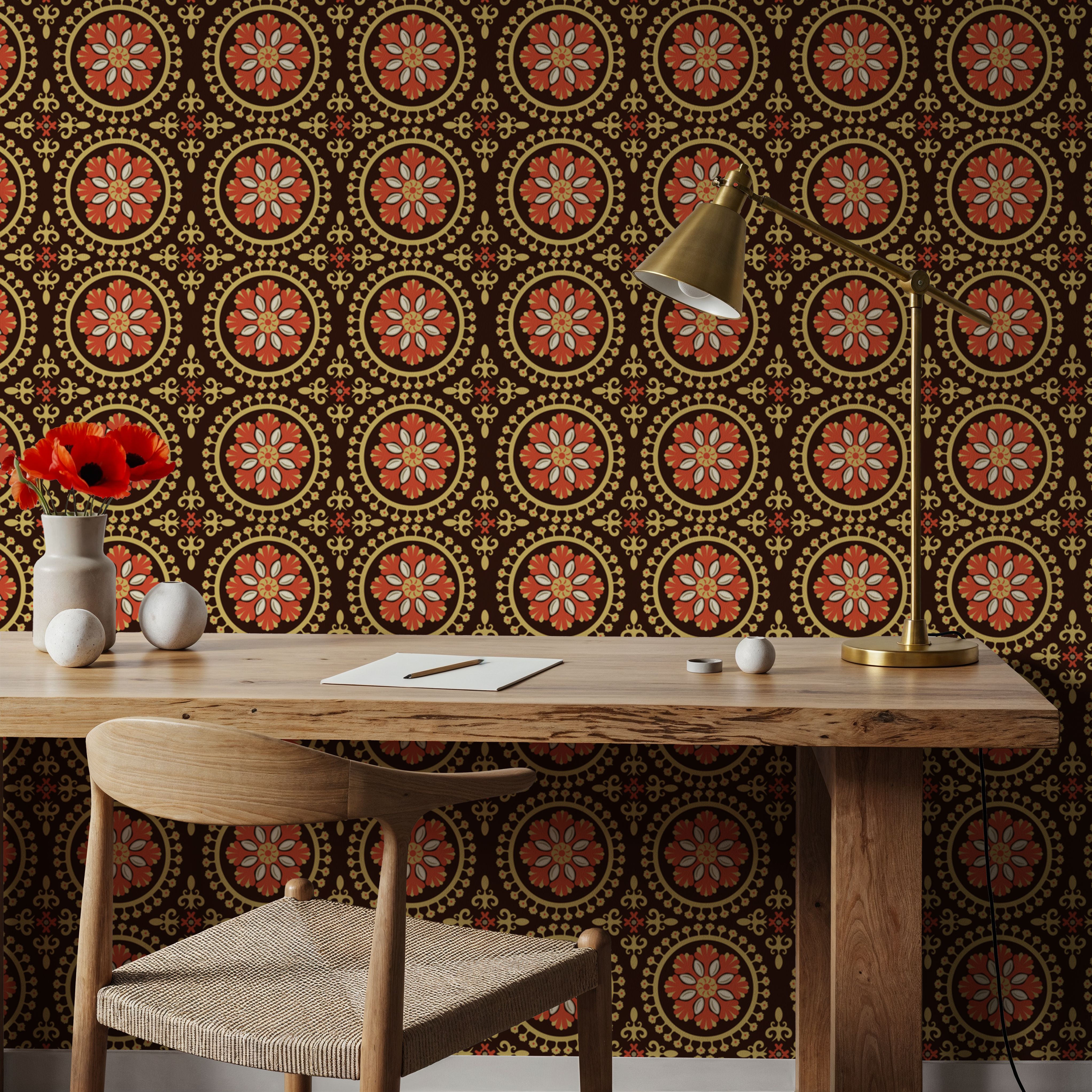 Geo Floral, Chocolate