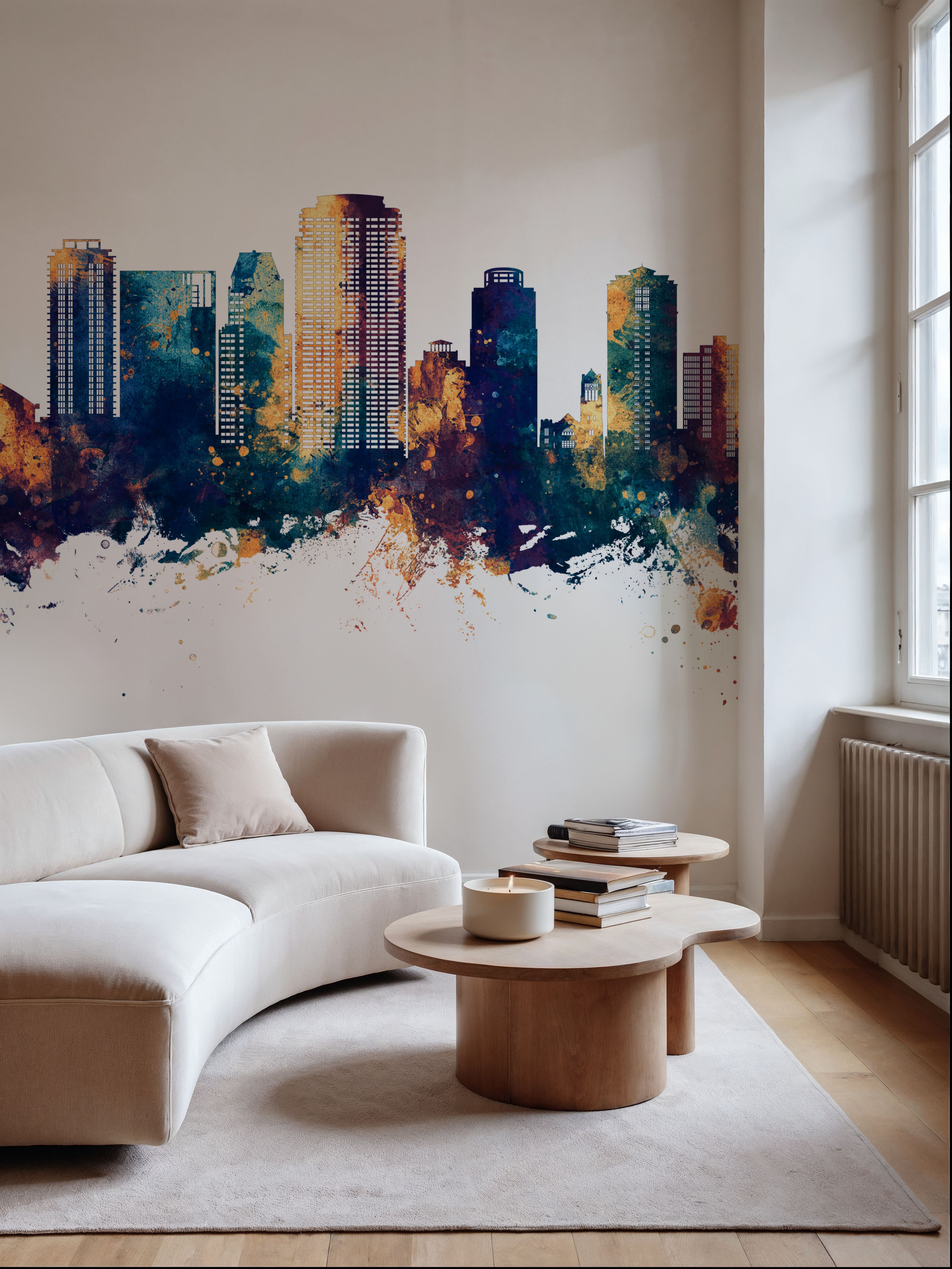 St Petersburg Florida Skyline Blue & Bronze