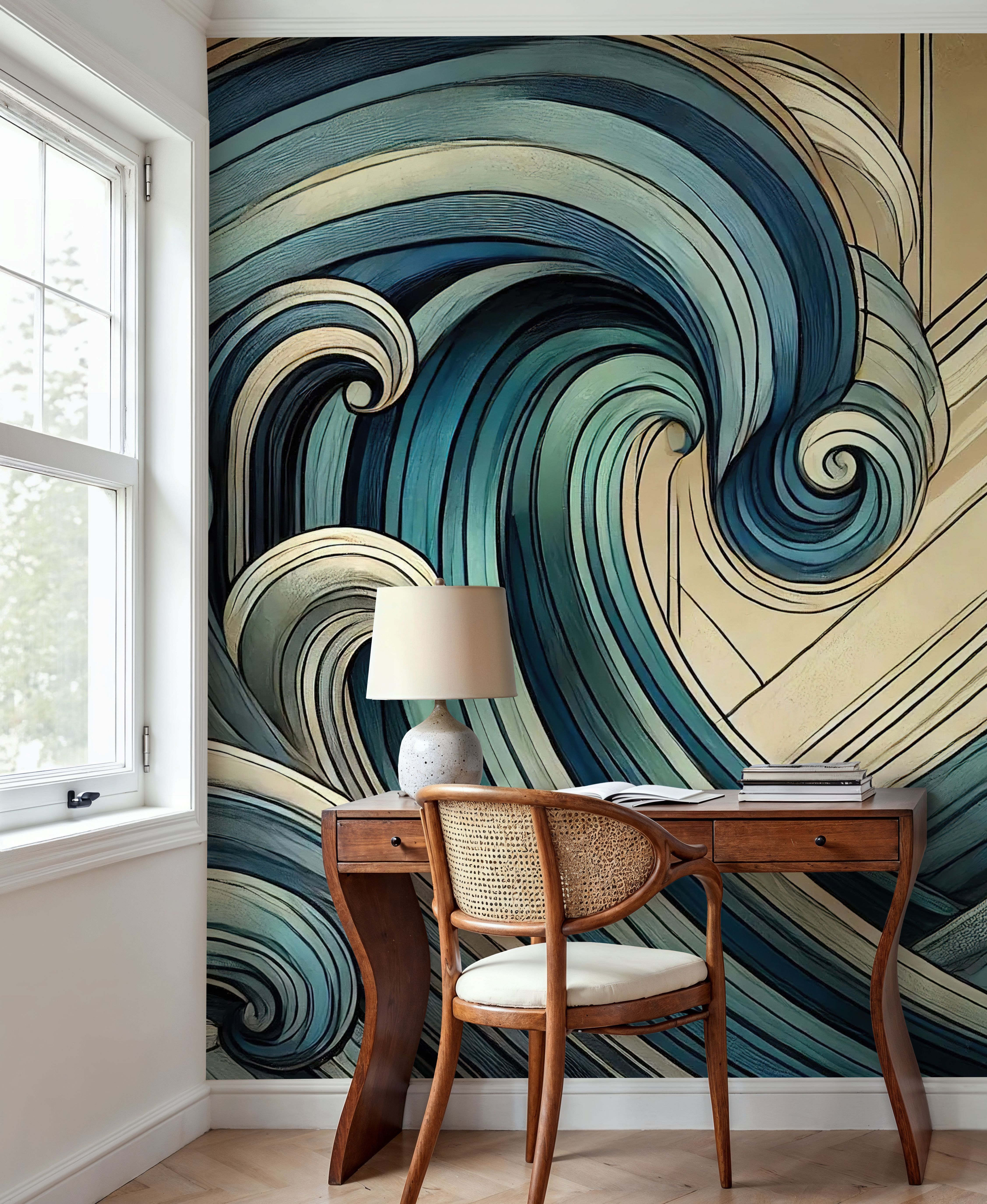 Ocean Waves in Art Deco