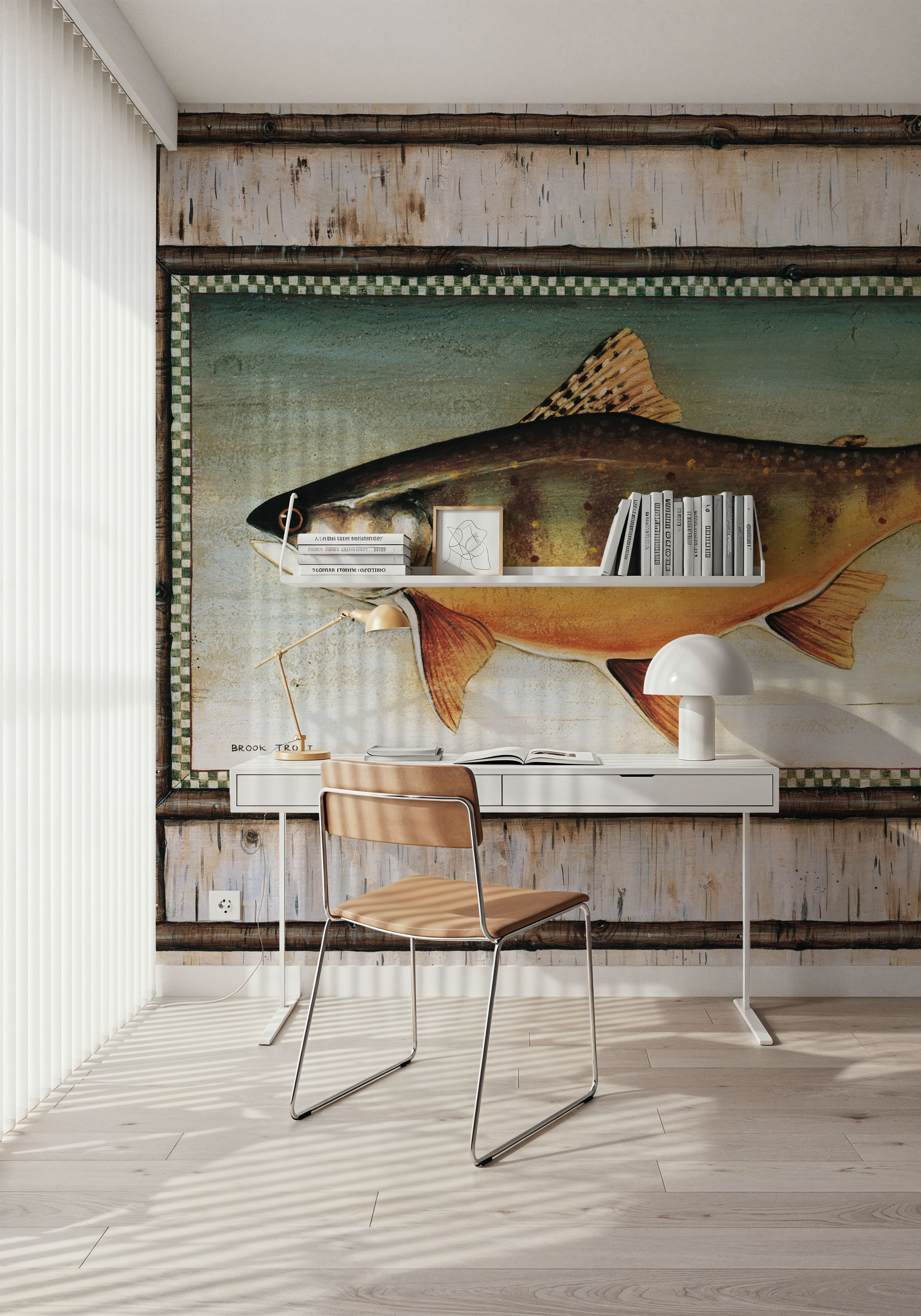 Brook Trout Birch Border