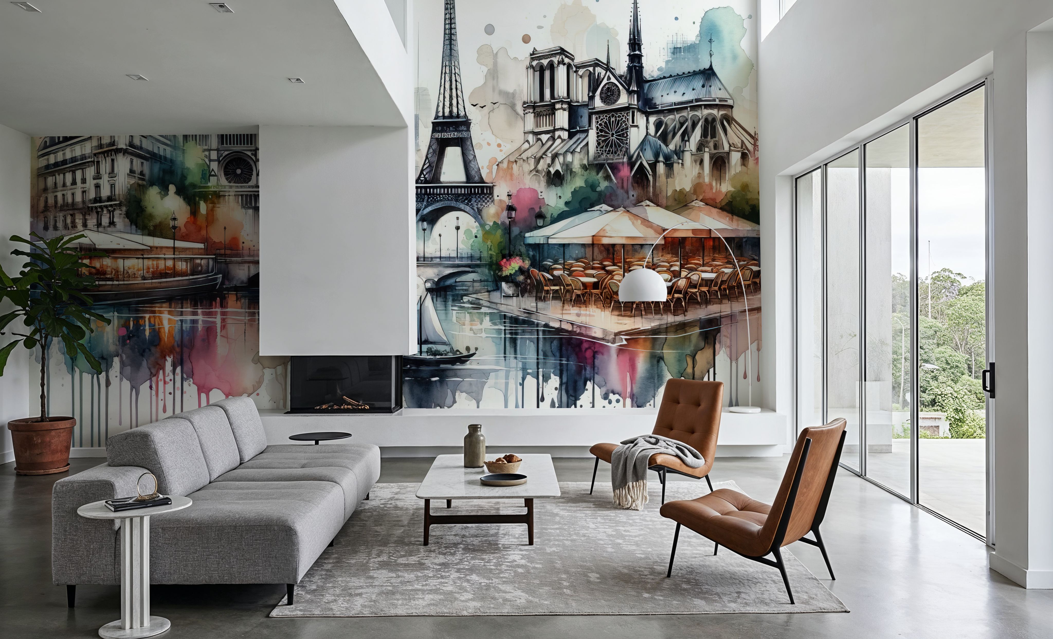 Watercolor Paris, Wallpaper