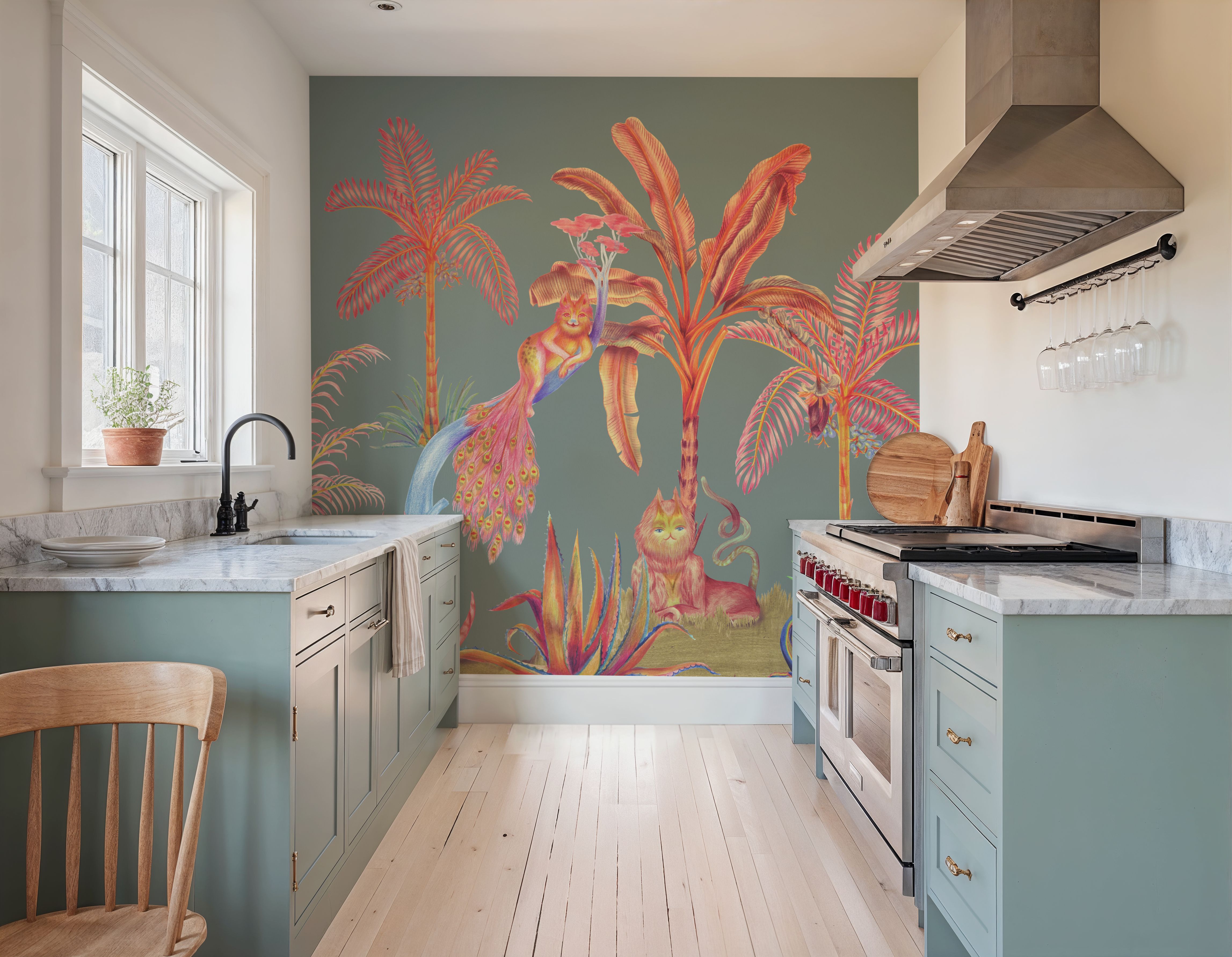 Colorful Jungle,  Seafoam