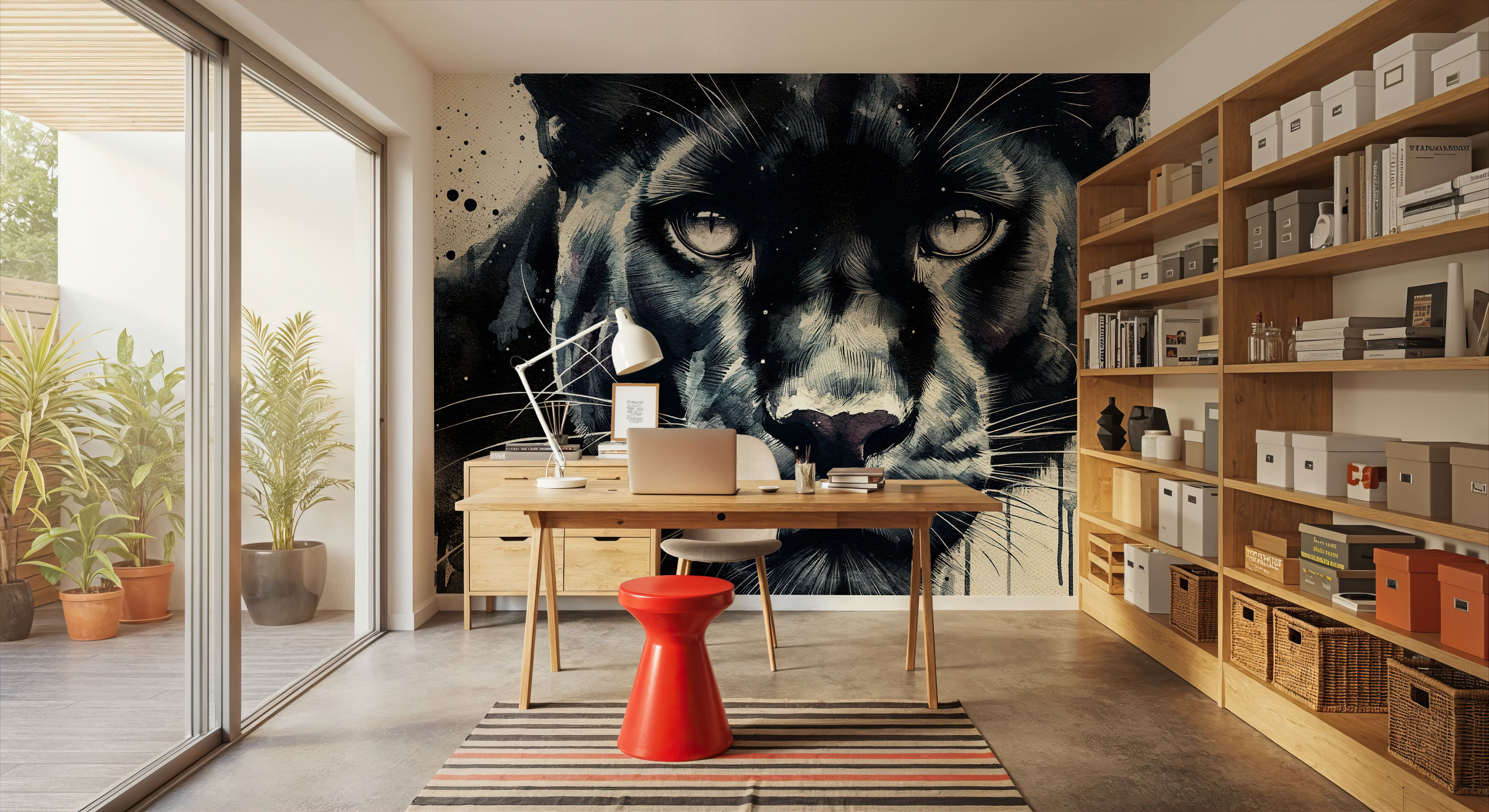 Watercolor Panther, Wallpaper