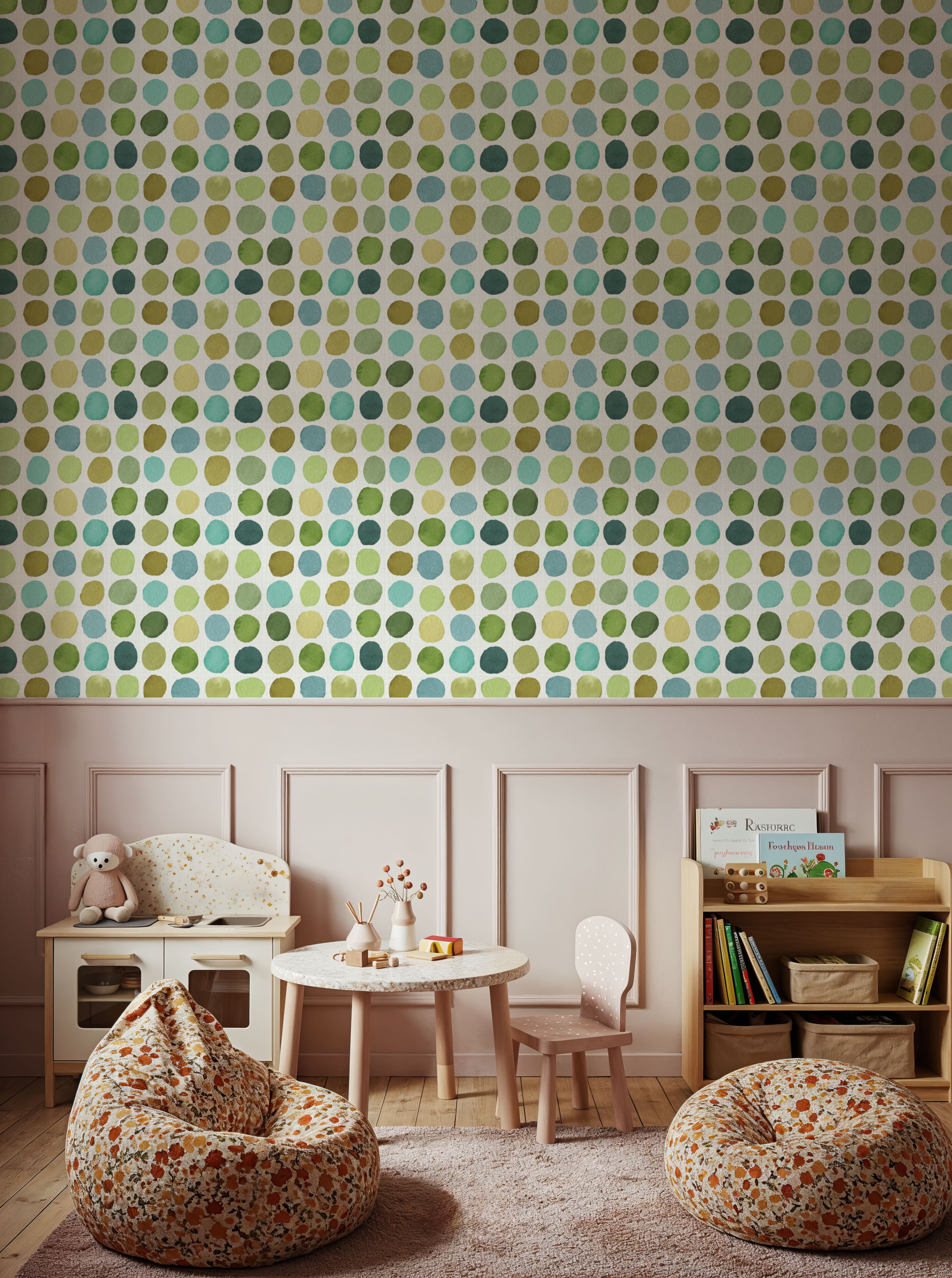 A Mix of Circles Green