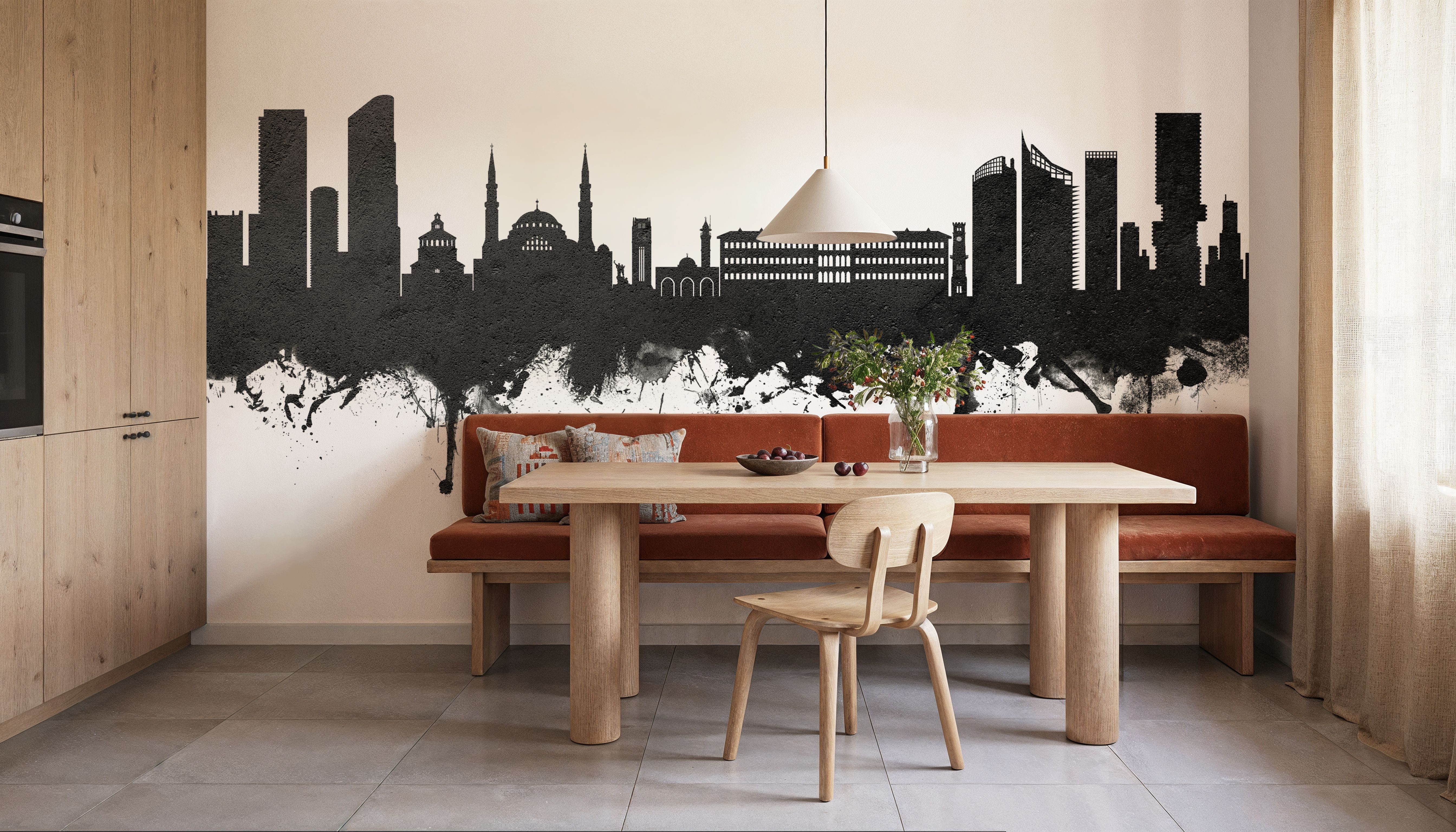 Beirut Lebanon Skyline Black & White