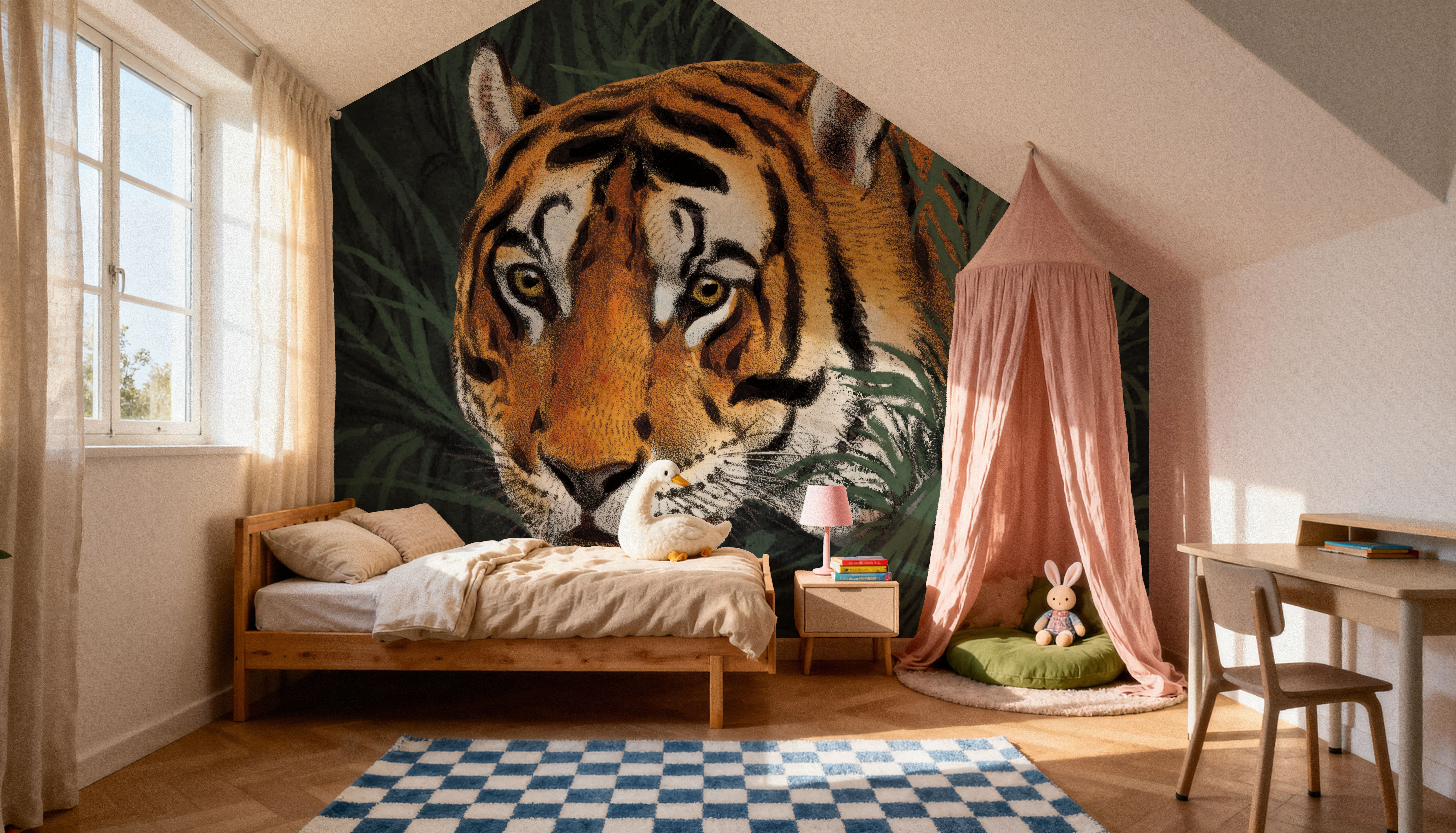 Jungle Cat Bust II, Papel pintado