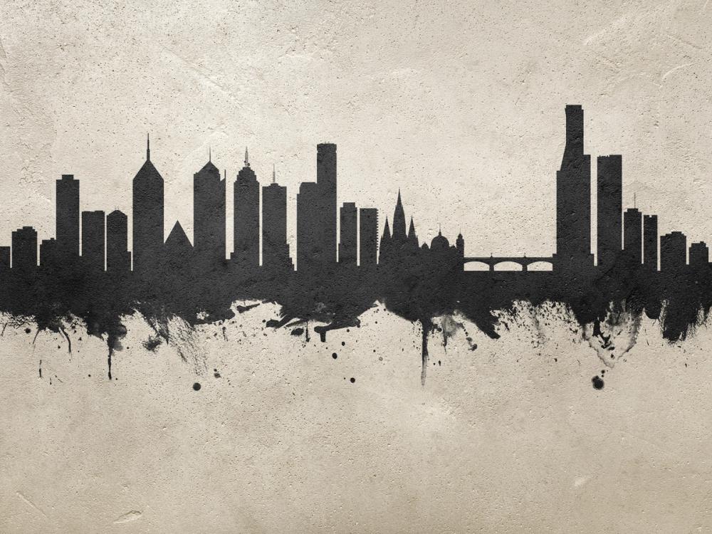 Melbourne Australia Skyline Concrete