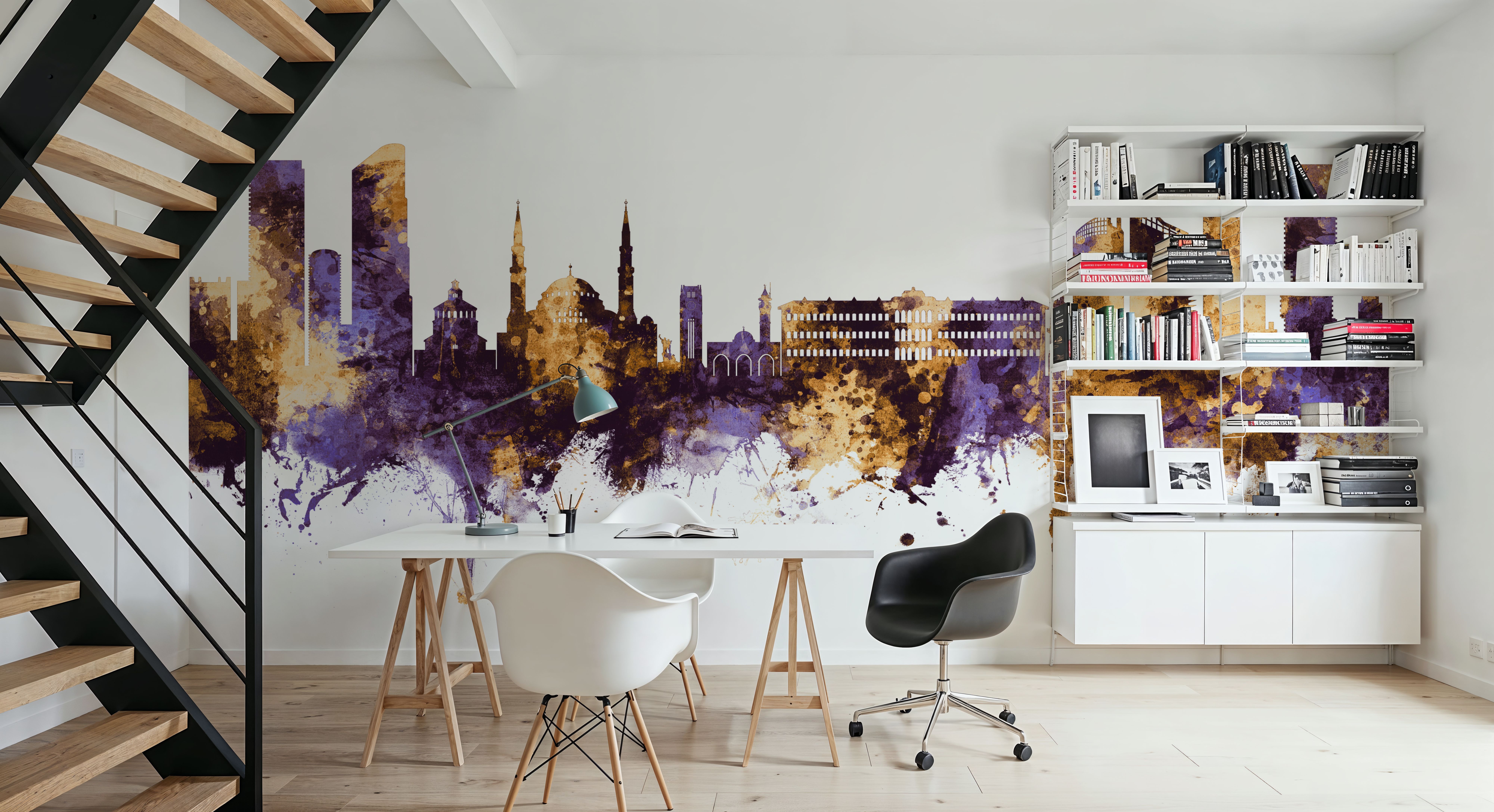 Beirut Lebanon Skyline Purple & Gold