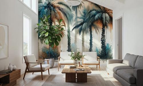 Palm Grove Watercolor