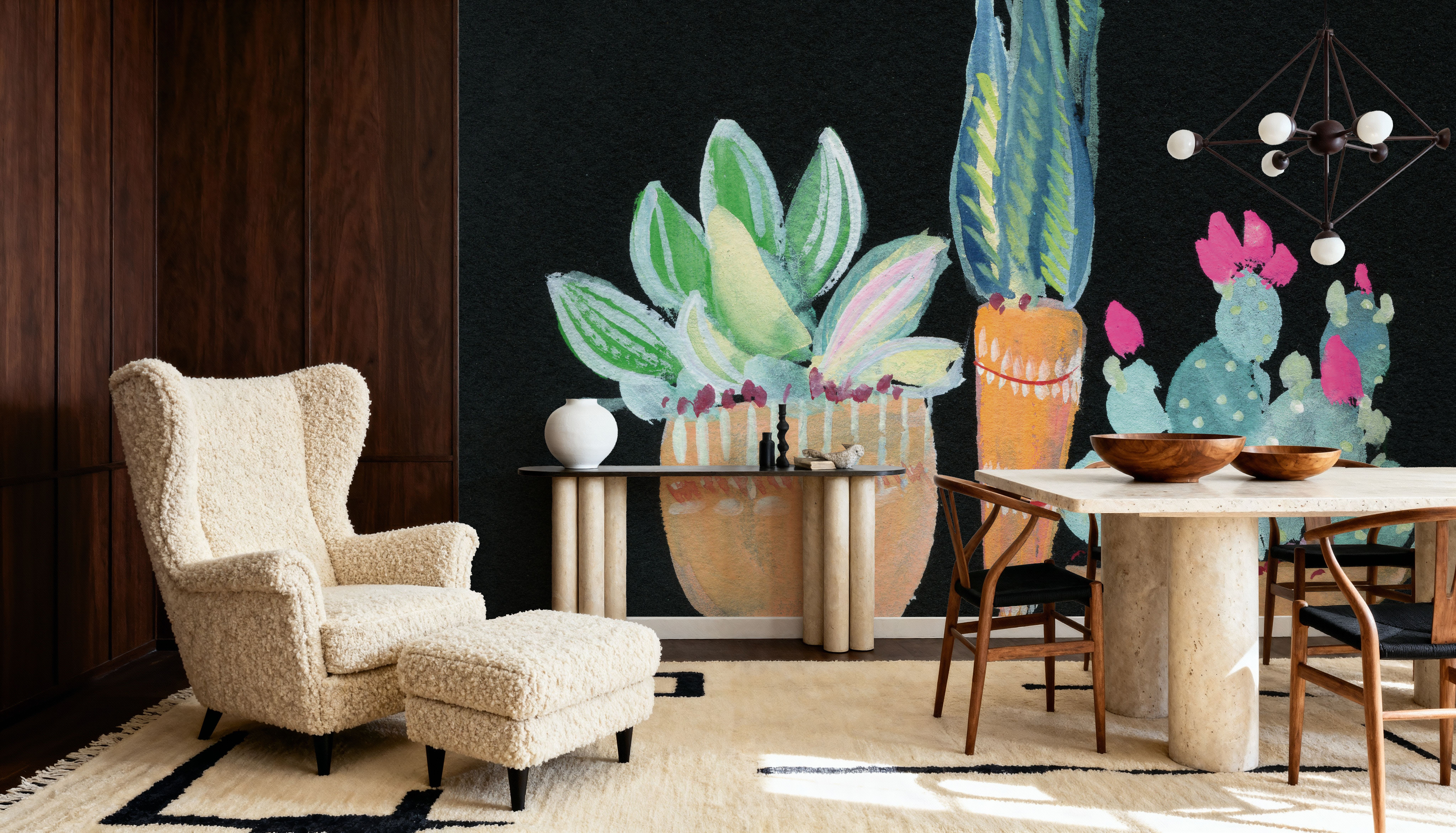 Cactus Party I, Papel pintado