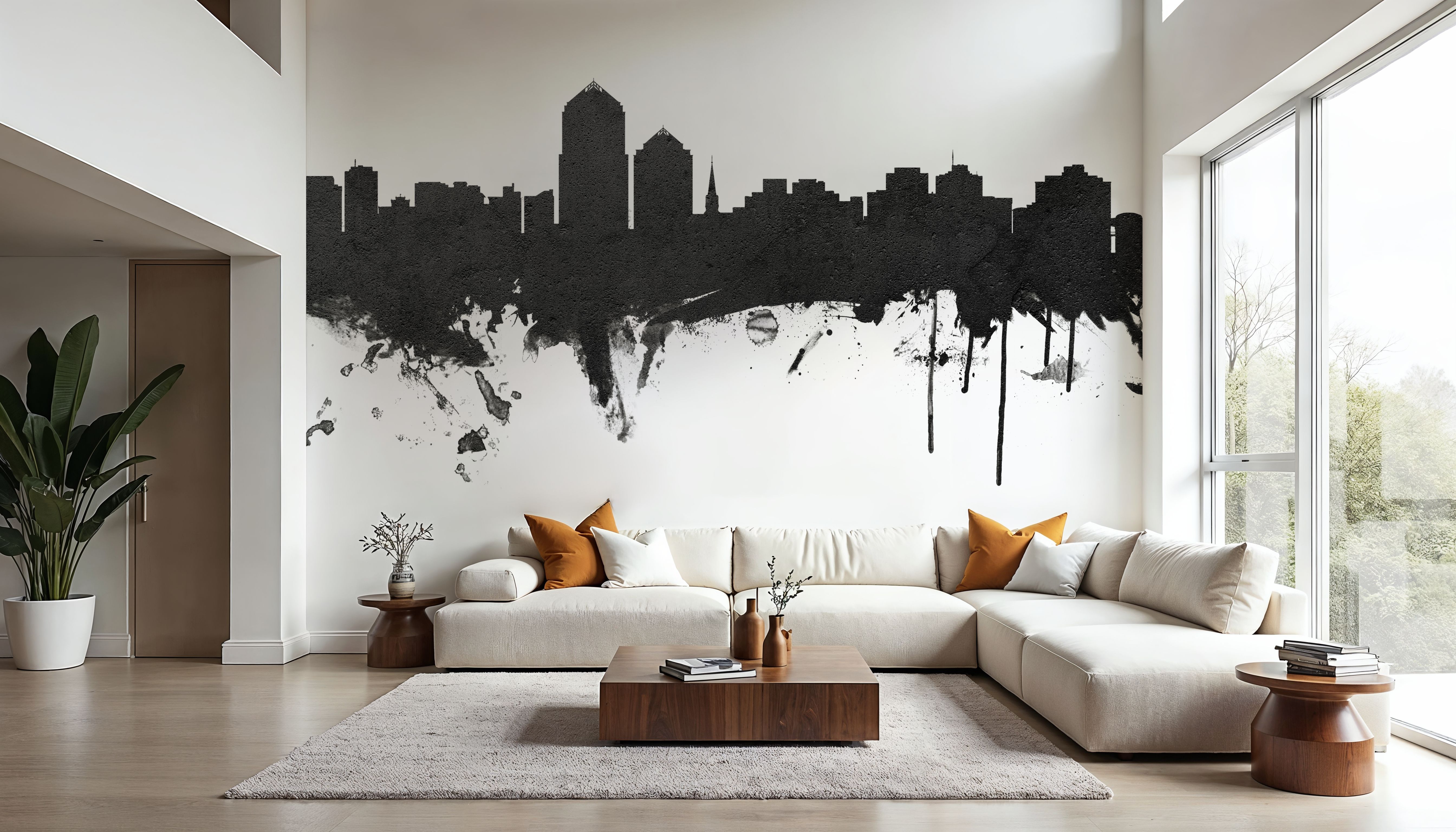 Albuquerque New Mexico Skyline Black & White