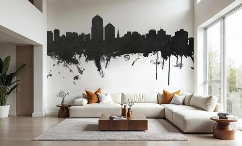 Albuquerque New Mexico Skyline Black & White