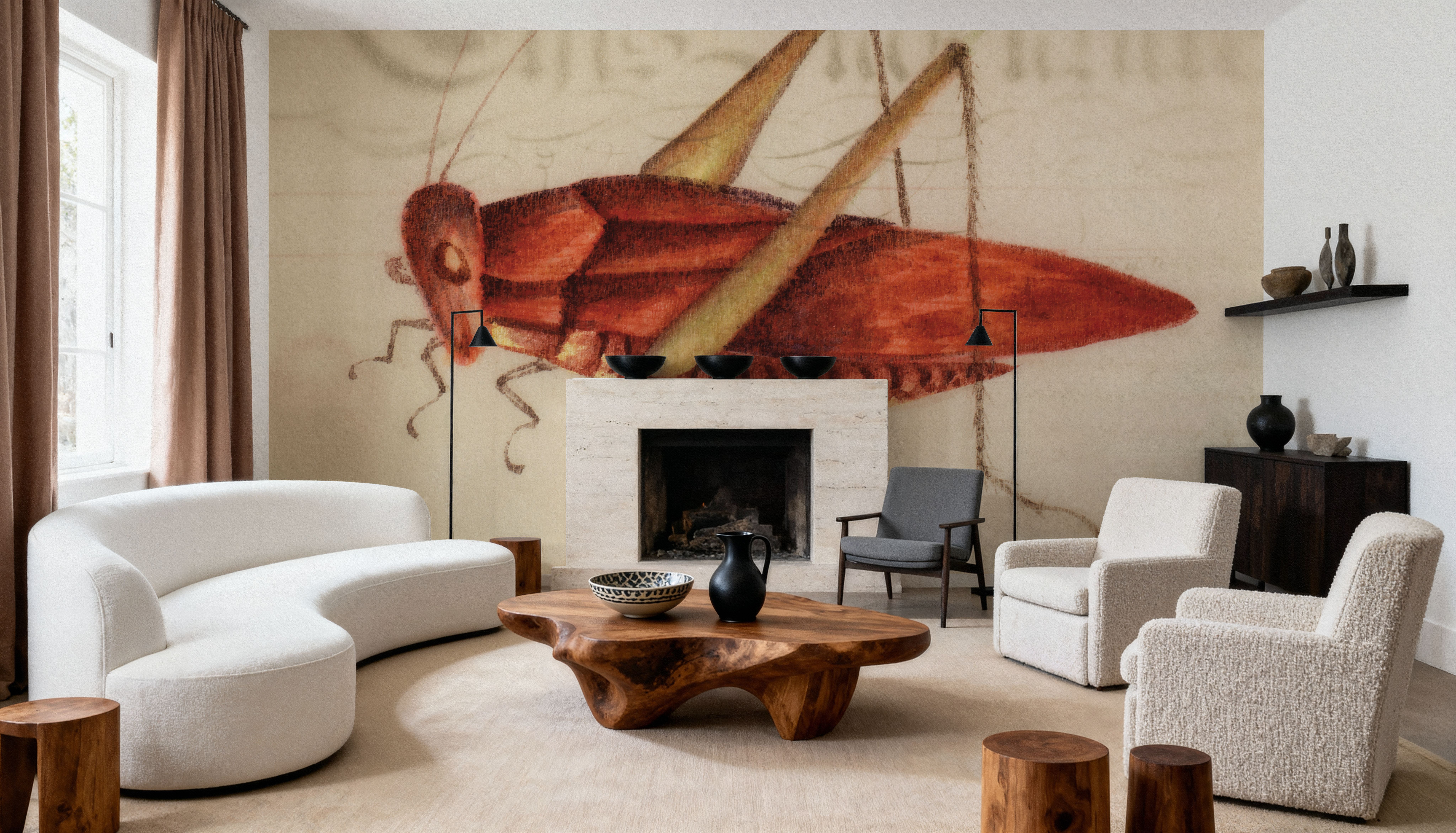 Vintage Red Grasshopper