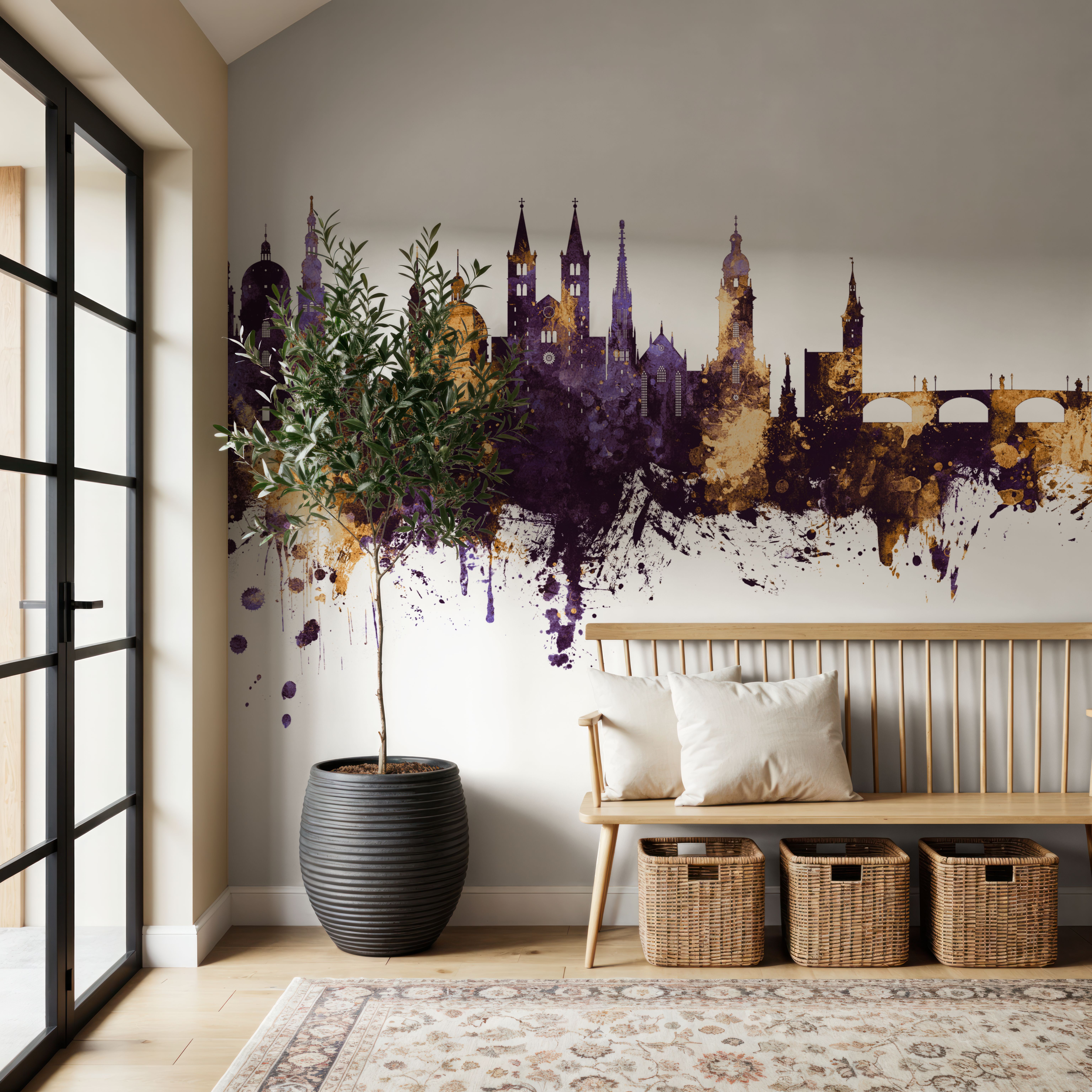 Würzburg Germany Skyline Purple & Gold