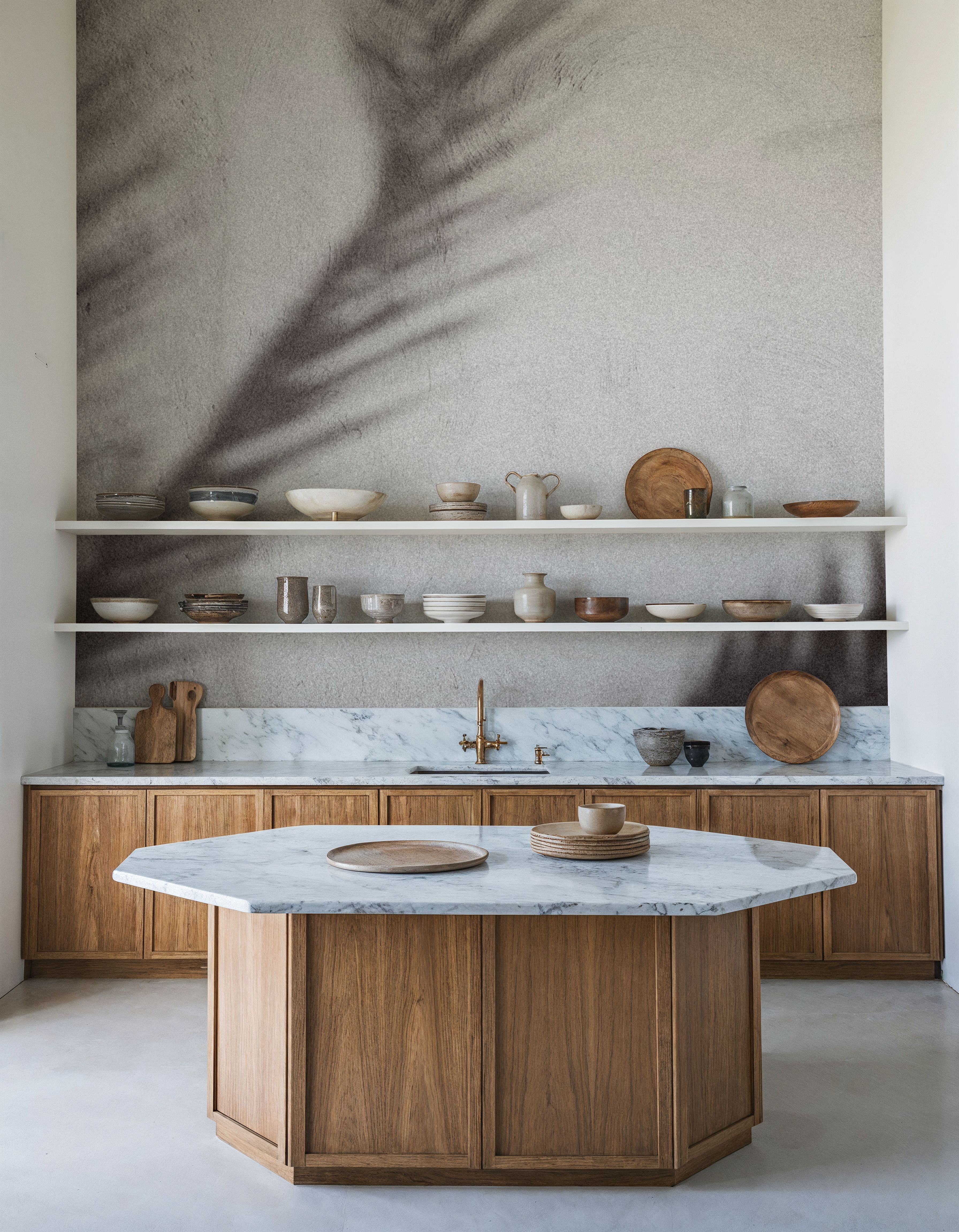 Palm Shadow Afternoon I