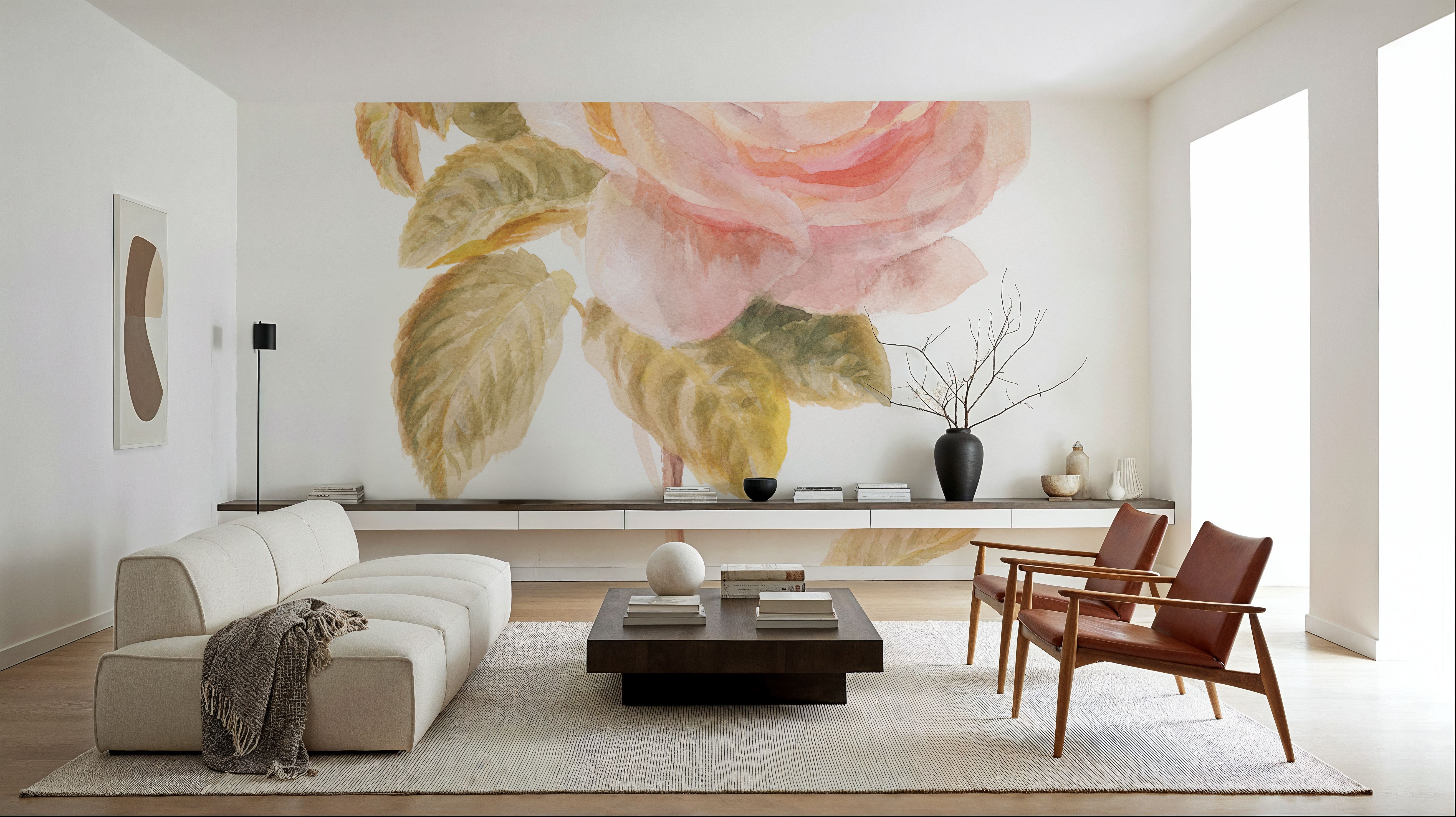 Garden Rose on White