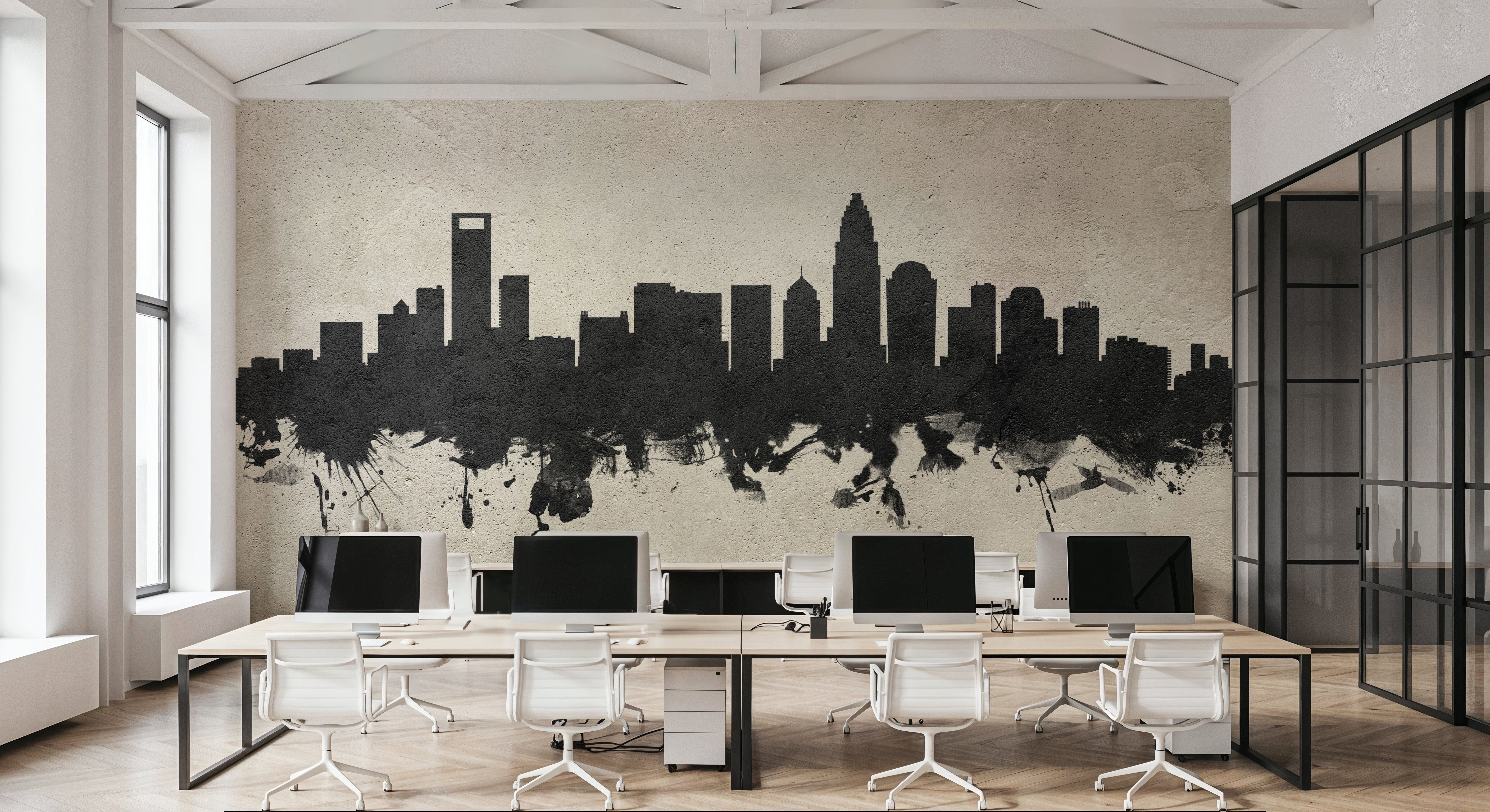 Charlotte North Carolina Skyline Concrete