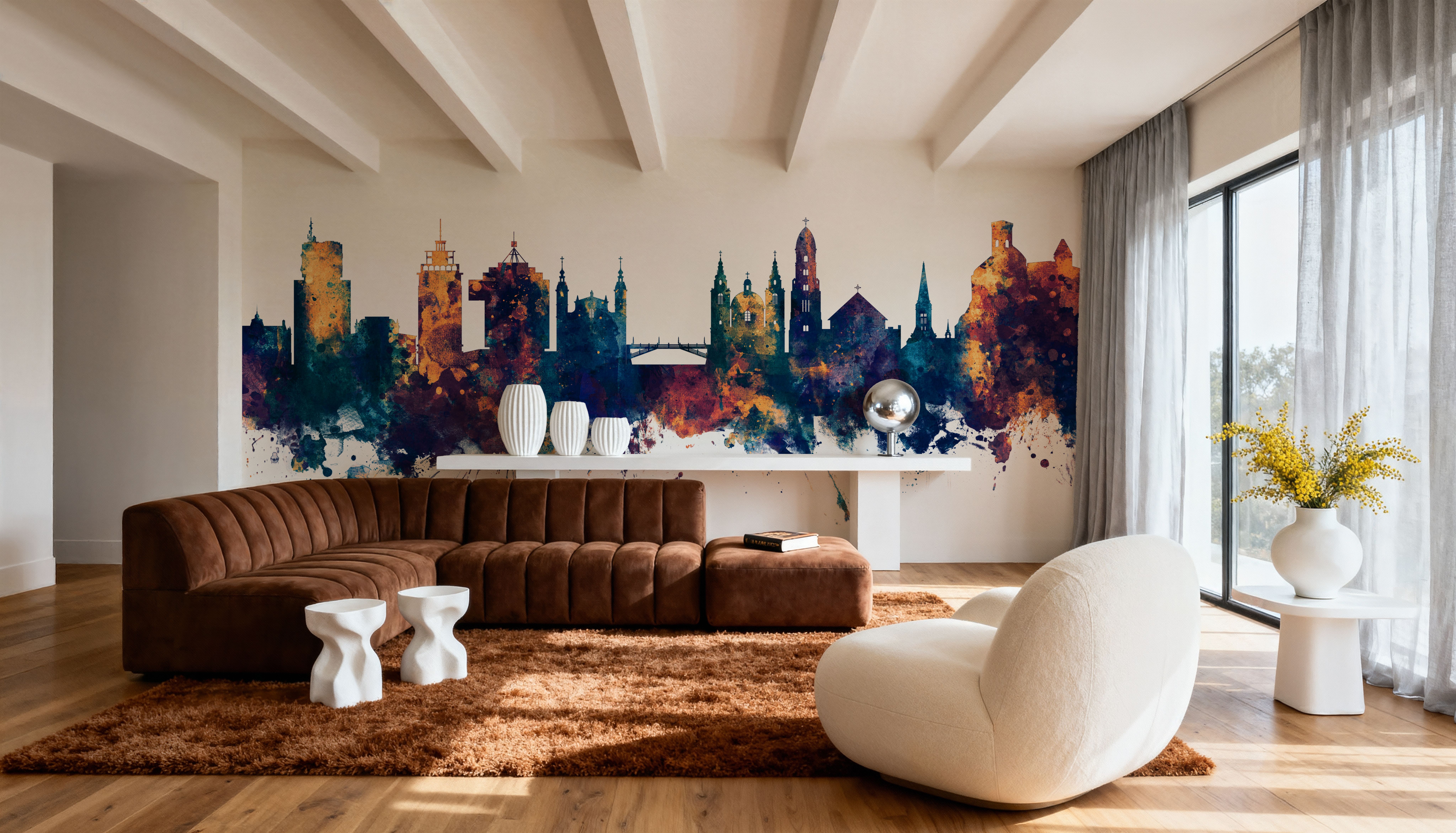 Ljubljana Slovenia Skyline Blue & Bronze