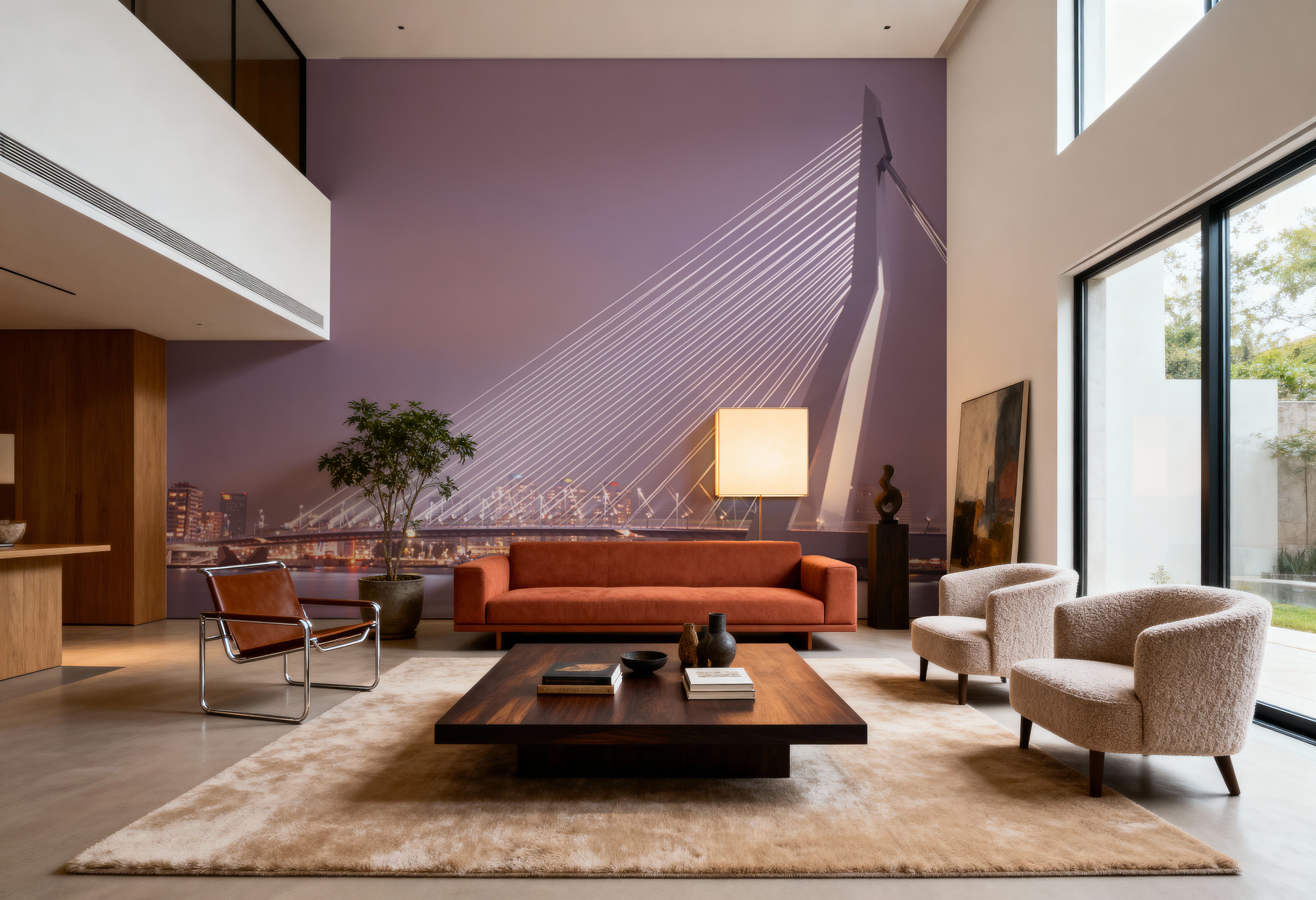 Twilight Bridge Crossing