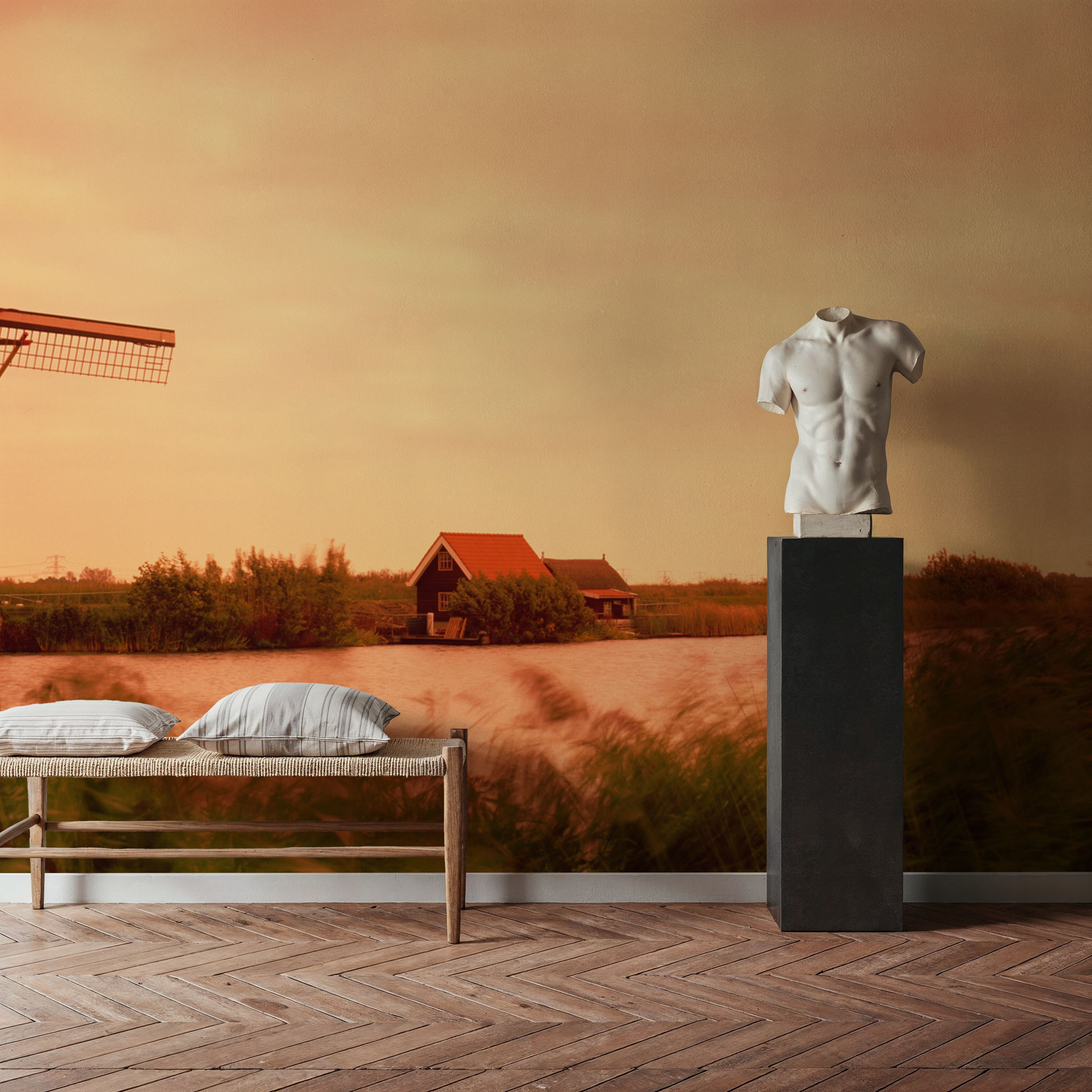 Dutch Sunset Windmills