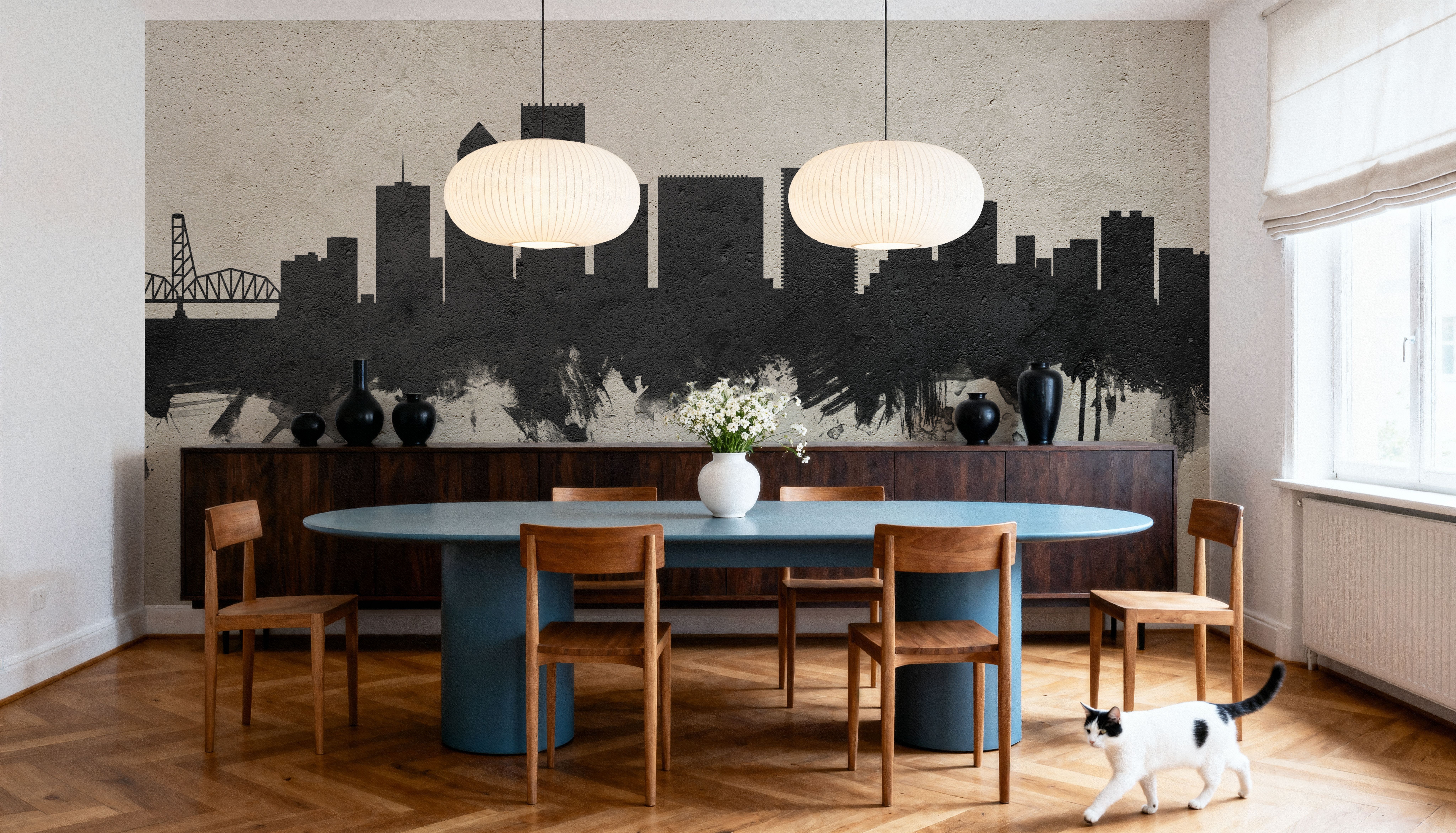 Portland Oregon Skyline Concrete