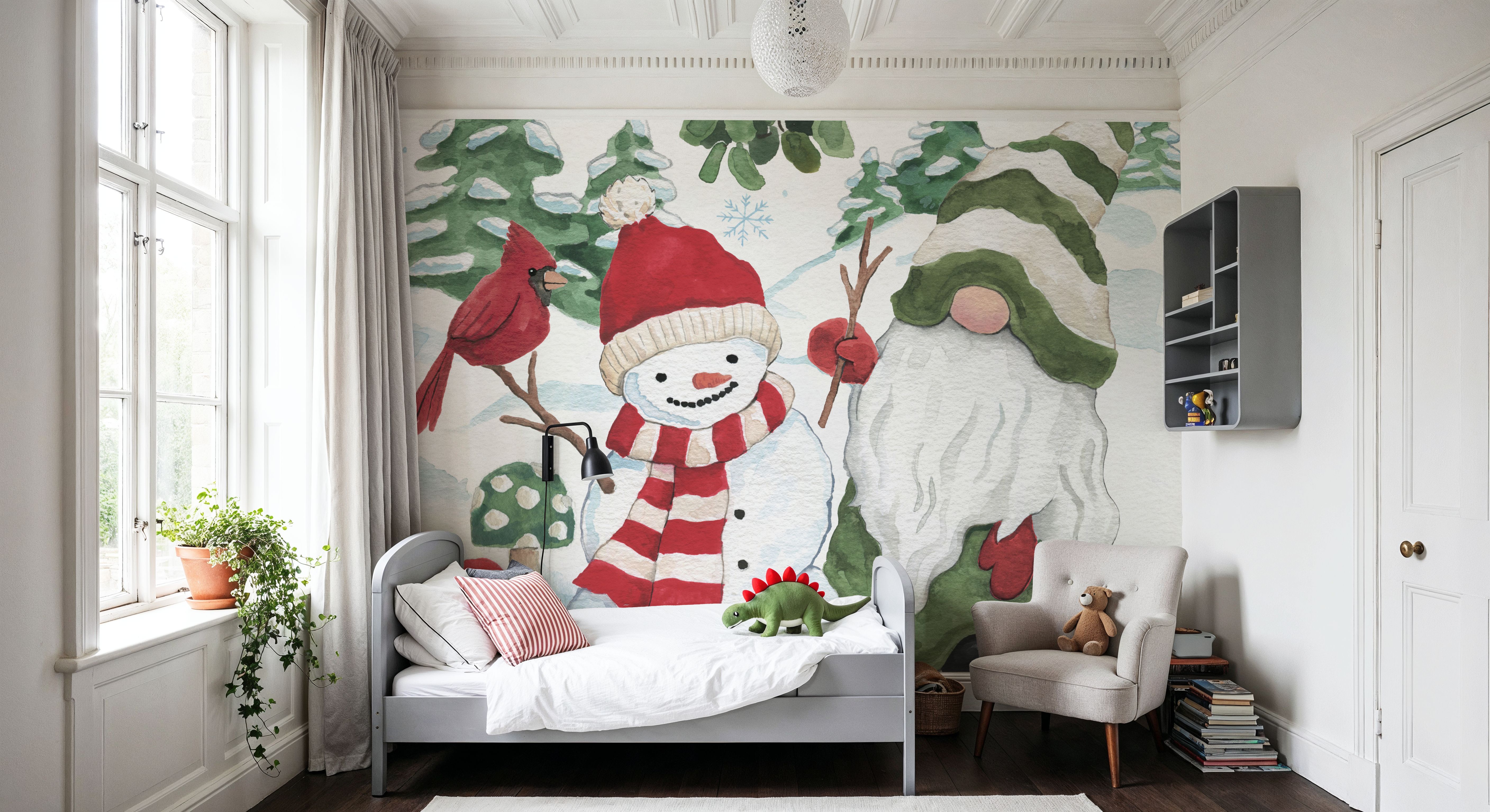 Holiday Cheer Gnomes II, Wallpaper