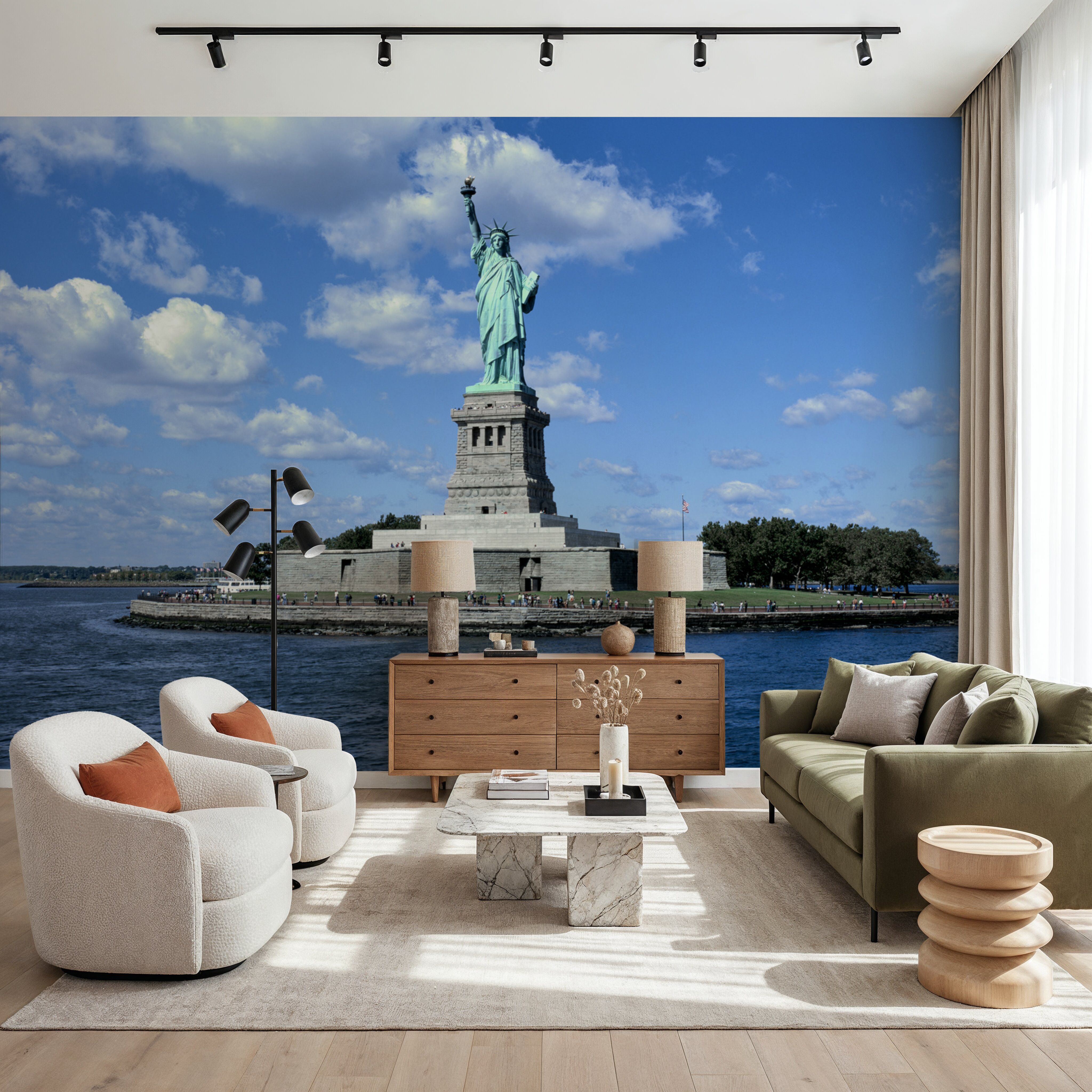 Clouds over the Statue of Liberty